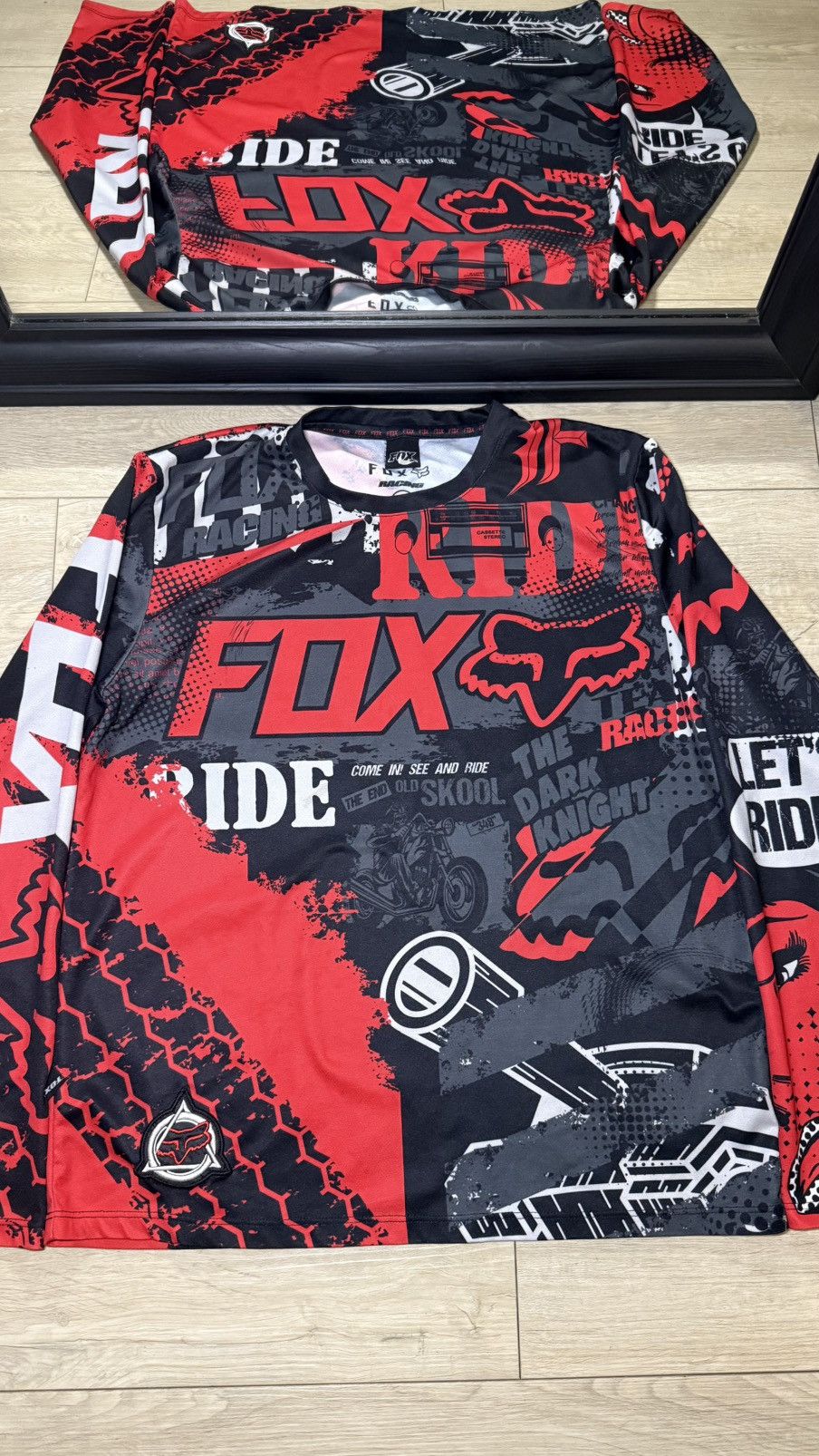 Fox Racing Y2K 2000s Fox Racing All Over Print Long Sleeve Tank Shirt Size US L / EU 52-54 / 3 - 3 Thumbnail