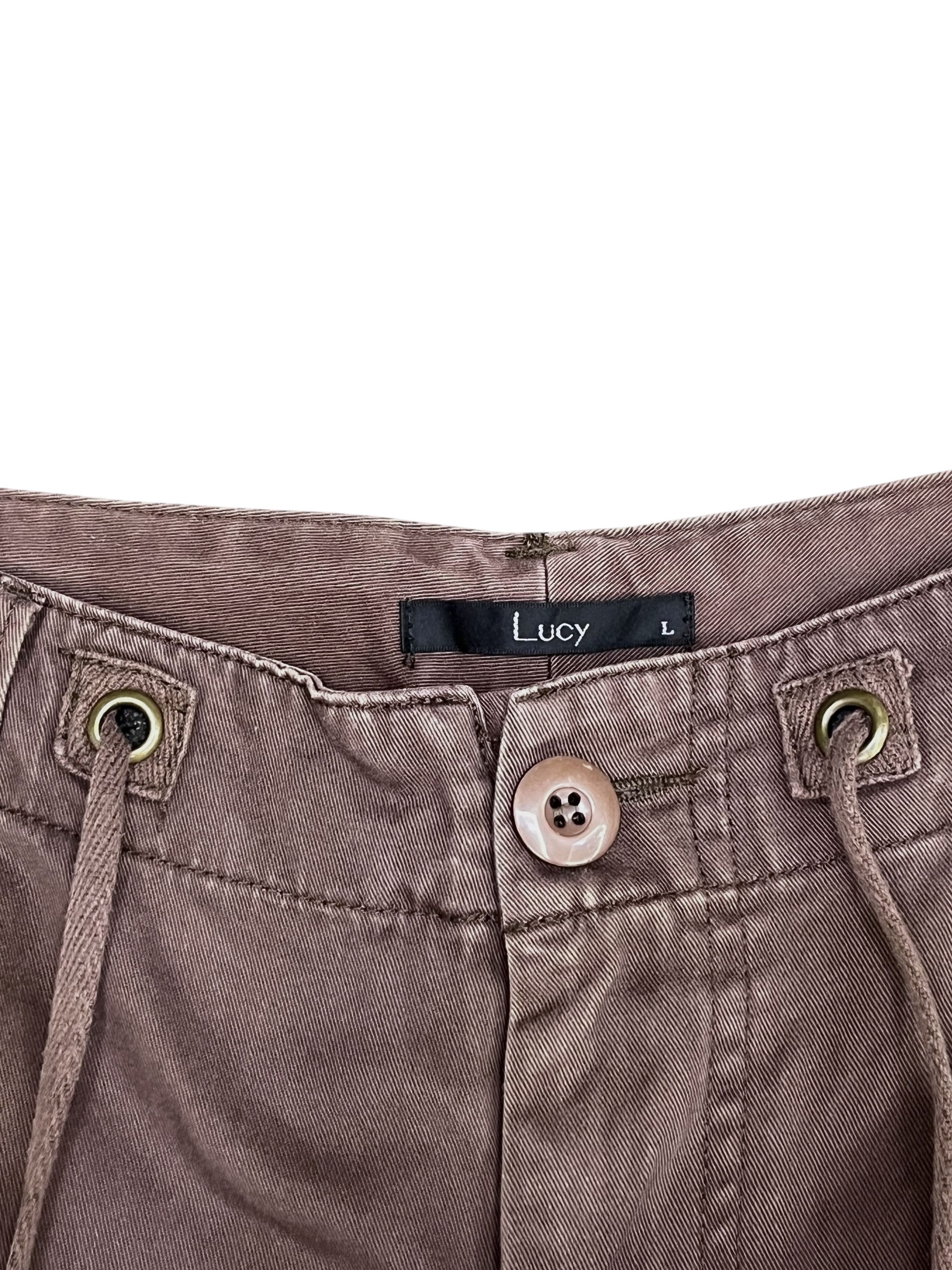 Duckie Brown Vintage LUCY Khaki Brown Multi-pocket Flare Cargo Pants Size US 33 - 8 Thumbnail