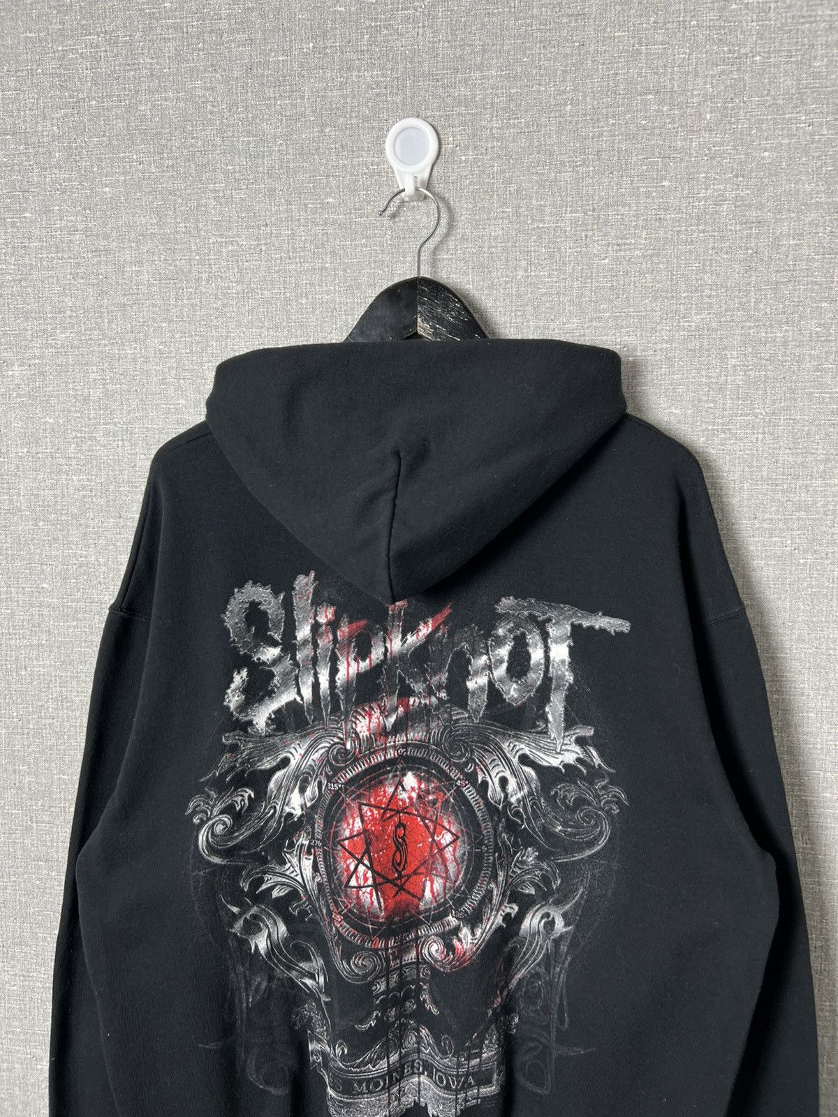 Band Tees × Slipknot × Vintage Rare Vintage Slipknot Pentagram Big Logo Black Hoodie Size US L / EU 52-54 / 3 - 2 Thumbnail