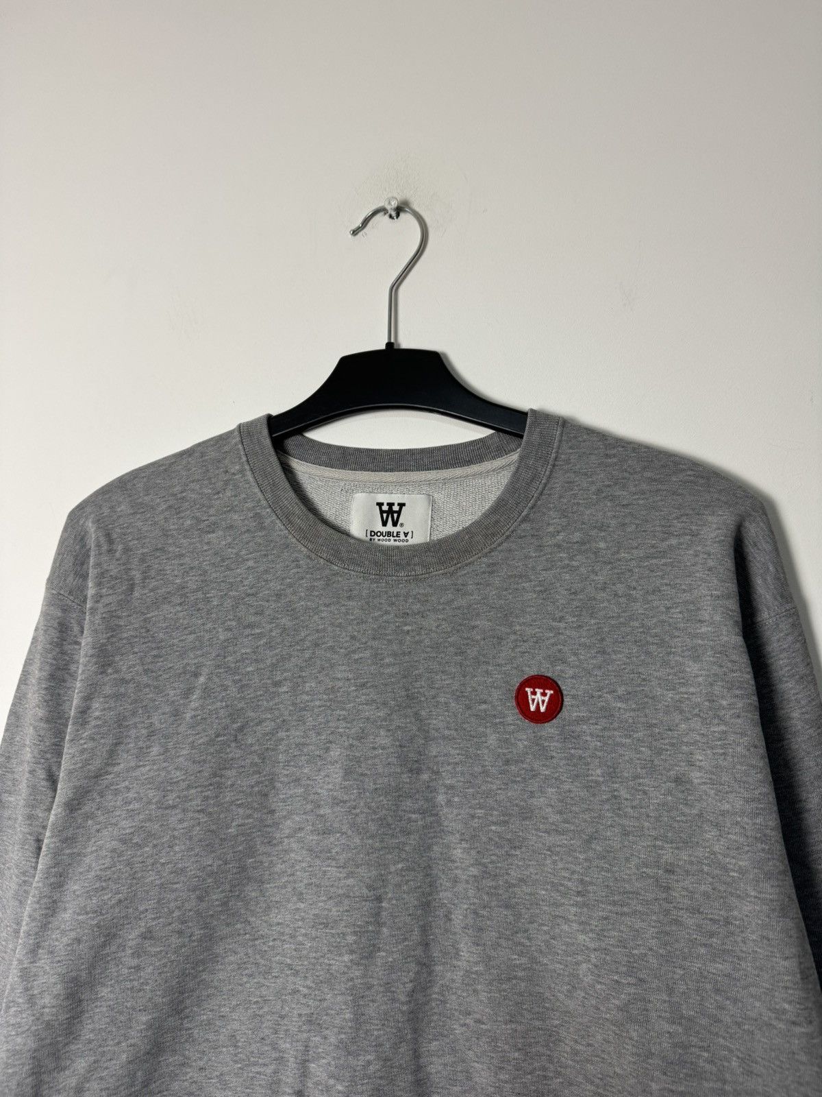 Wood Wood Double A by Wood Wood Gray Logo Sweatshirt Size US M / EU 48-50 / 2 - 2 Thumbnail