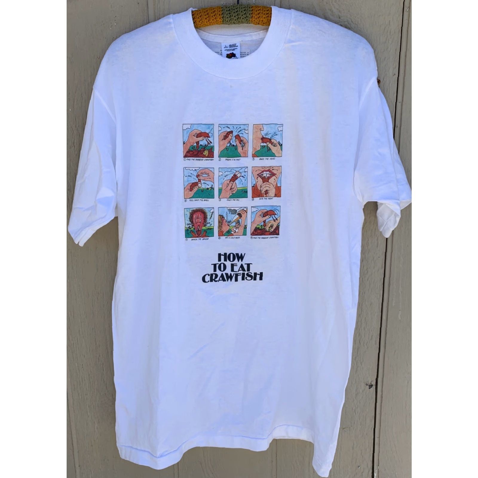 Fruit Of The Loom VINTAGE How To Eat Crawfish Alpha Phi Omega Alumni TX Crawfish Bowl 1996 T-Shirt Size US L / EU 52-54 / 3 - 6 Thumbnail