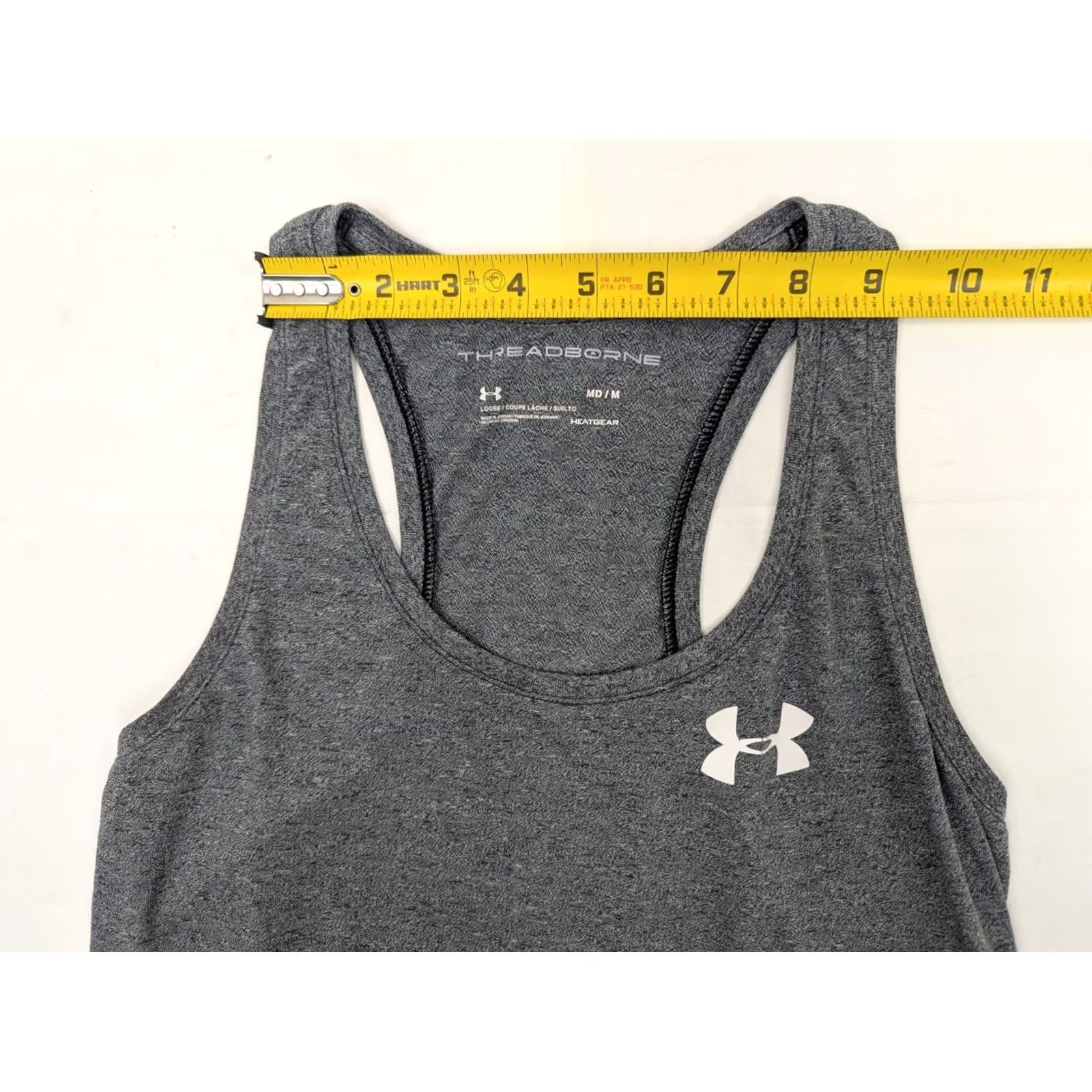 Under Armour Under Armour Threadborne HeatGear Loose Racerback Tank Top Women M Gray Size M / US 6-8 / IT 42-44 - 7 Thumbnail
