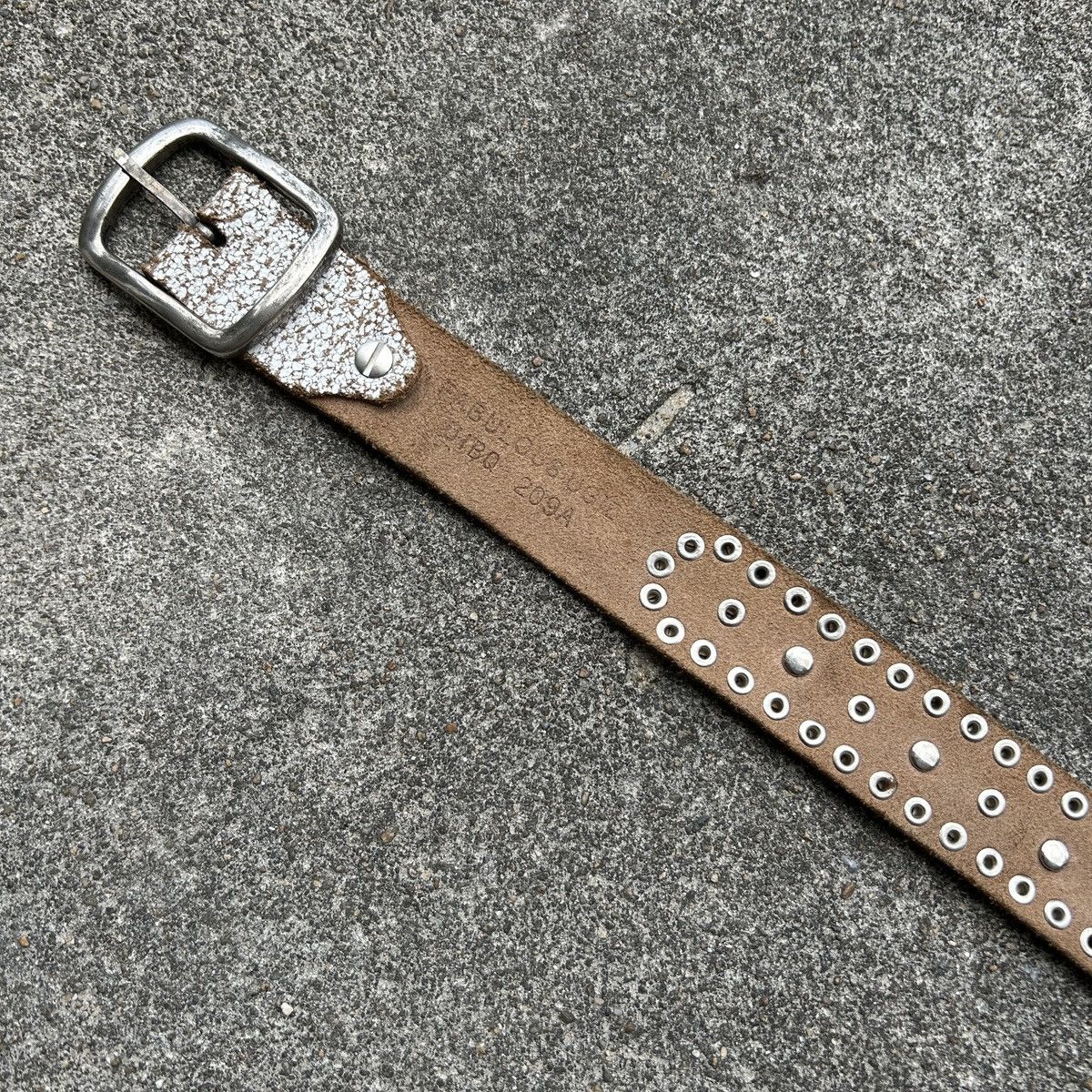 Vintage Vintage studded leather belt white (Kapital Style) Size ONE SIZE - 13 Thumbnail