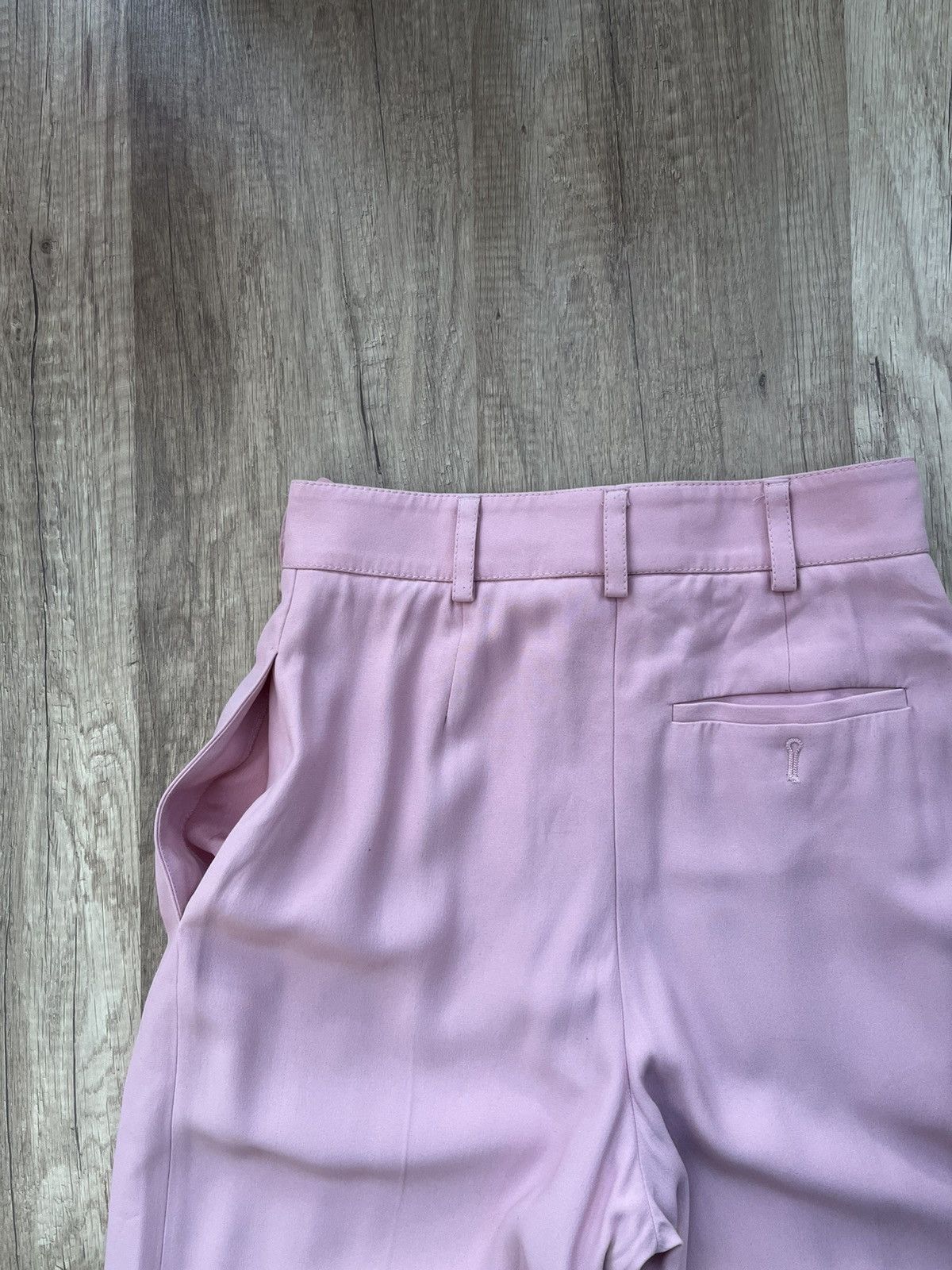 Alexander McQueen Alexander McQueen Pink Pleated High-Waist Trousers Size 36" / US 14 / IT 50 - 6 Thumbnail