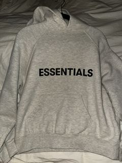 Official Fear of God ESSENTIALS Hoodie in Light Oatmeal at ShoeGrab