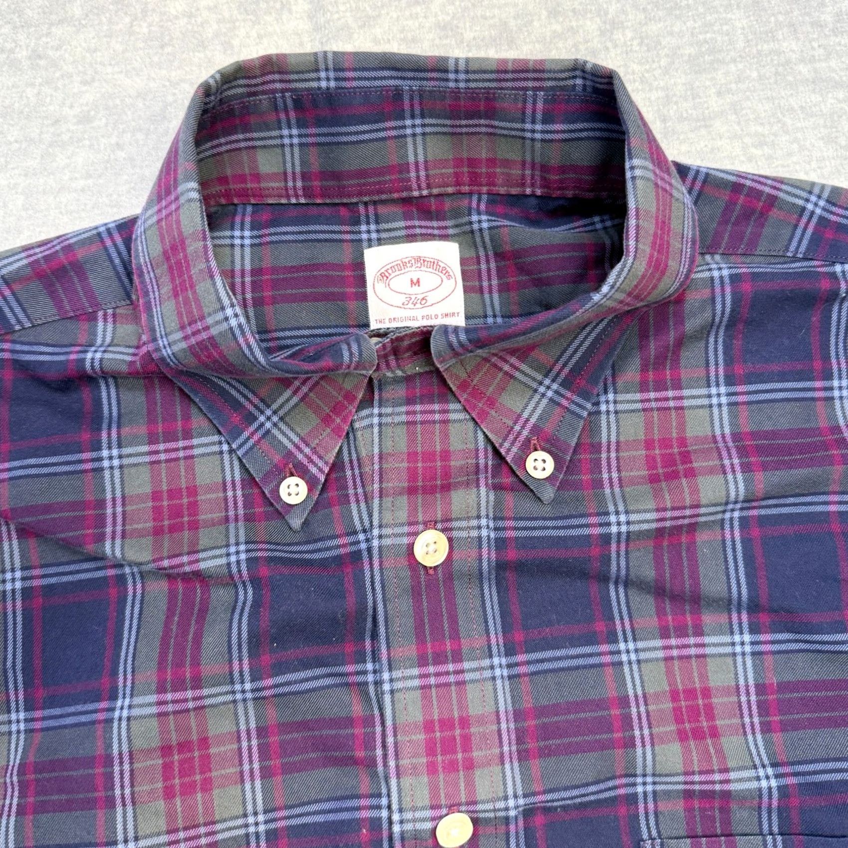 Brooks Brothers Brooks Brothers Shirt Mens M Navy Purple Plaid 346 Button-Down Non-Iron Size US M / EU 48-50 / 2 - 3 Thumbnail