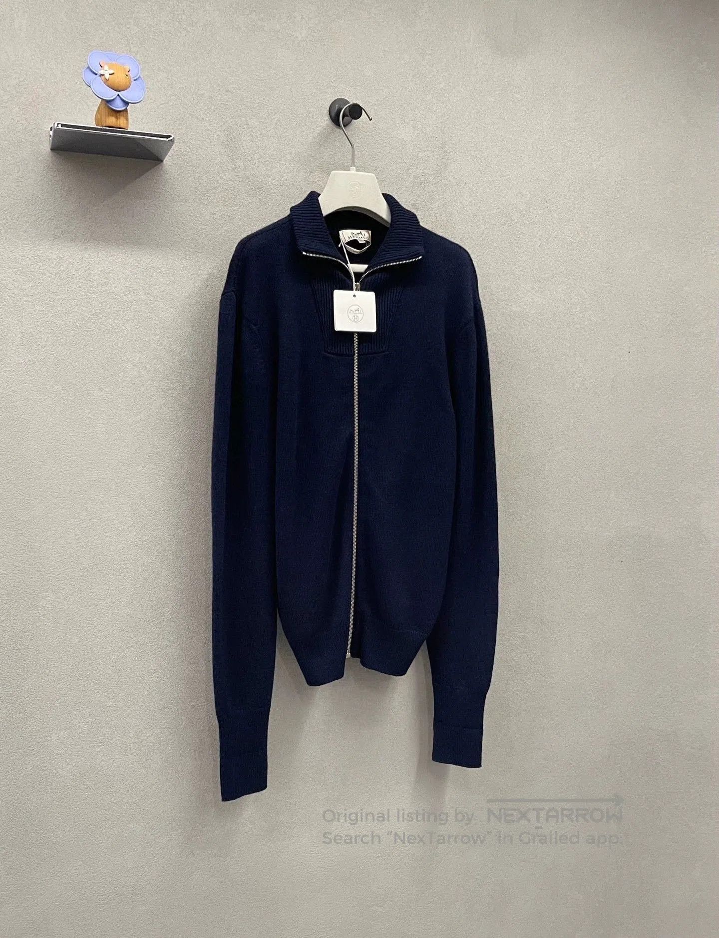 Hermes navy blue knitted jacket by hermes. Size US M / EU 48-50 / 2 - 3 Thumbnail