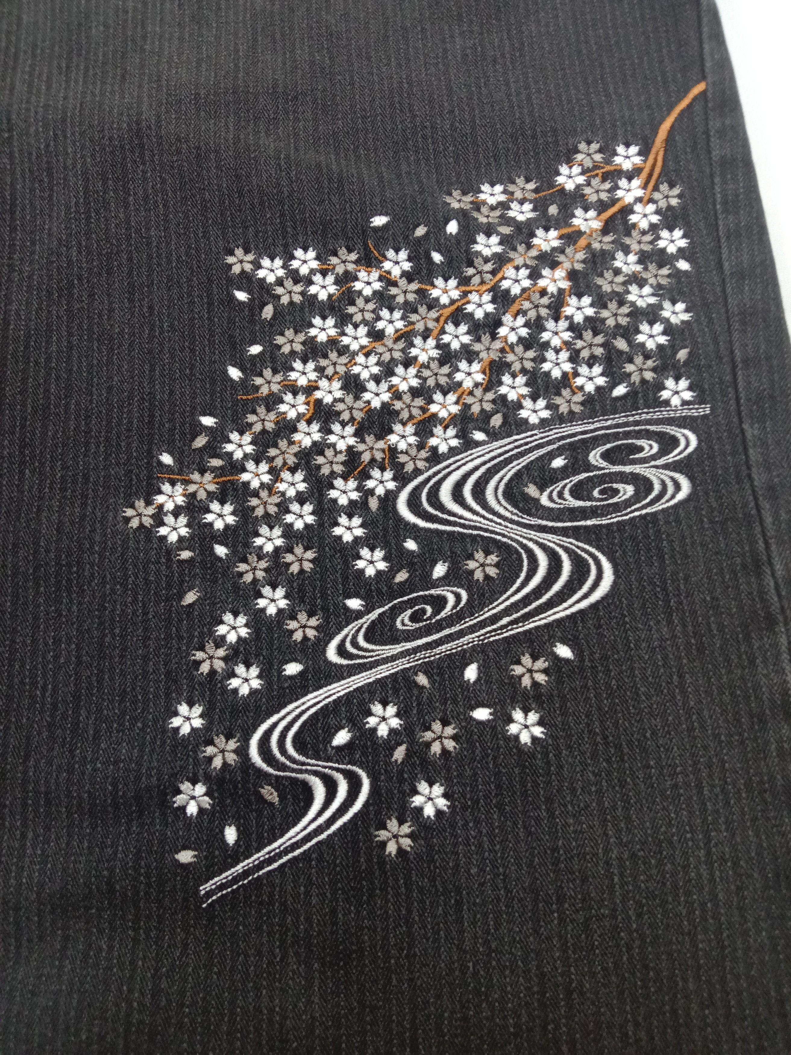 Japanese Brand Vintage Karakuri Tamashi Embroidery Infinity Sukajan Jeans Size US 35 - 8 Thumbnail