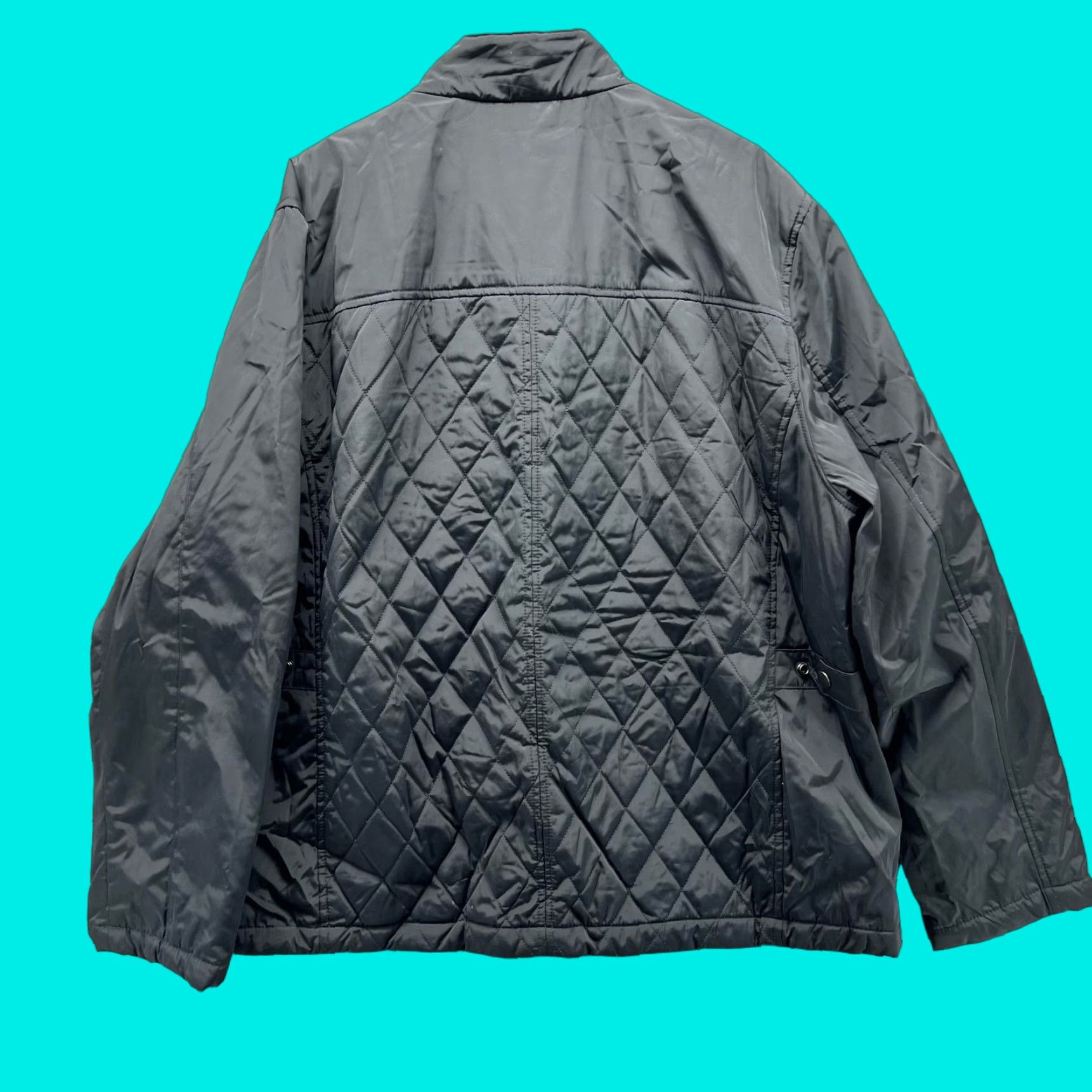 Tasso Elba Tasso Elba Jacket Mens 2XL Black Quilted Full Zip Stand Collar Casual Warm Regular My Logo Pockets Size US XXL / EU 58 / 5 - 1 Thumbnail