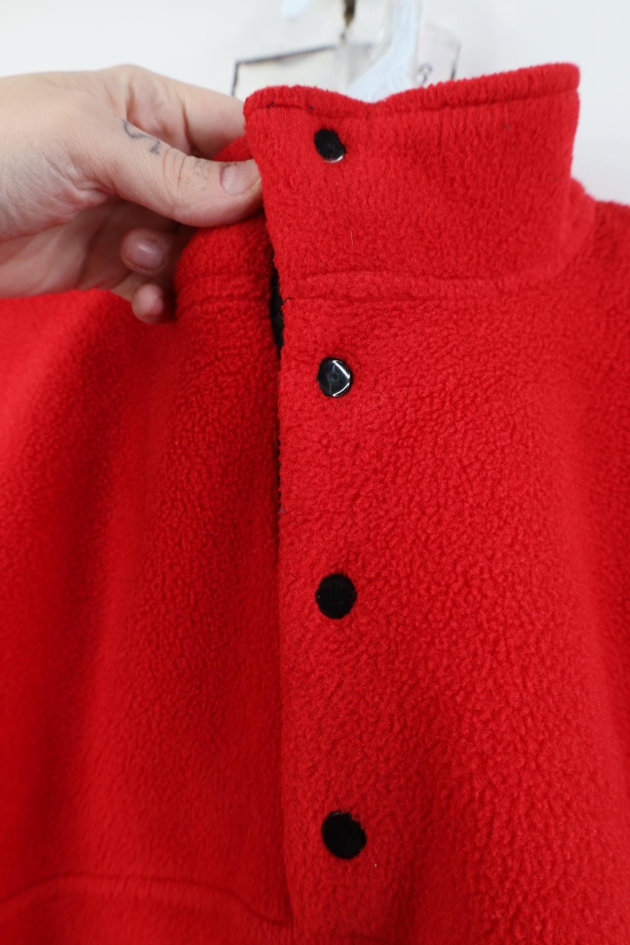 Russell Athletic Vintage 90s Russell Athletic Button Fleece Sweater Red USA Size US L / EU 52-54 / 3 - 5 Thumbnail