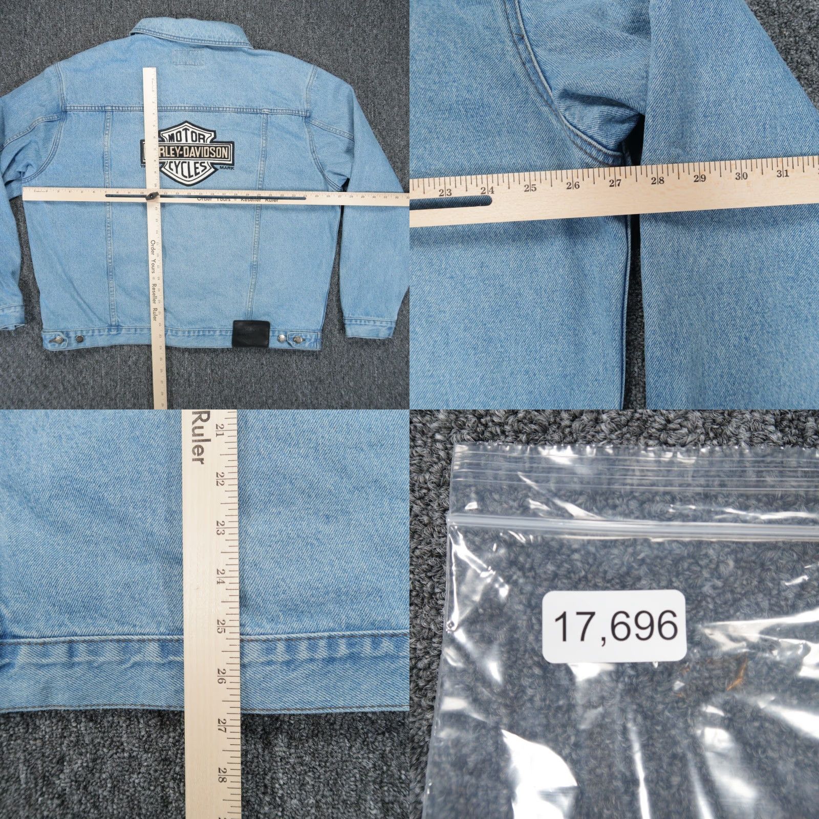 Harley Davidson Harley-Davidson Jacket Mens XL Blue Denim Trucker Bar Shield Motorcycle Size US XL / EU 56 / 4 - 8 Thumbnail