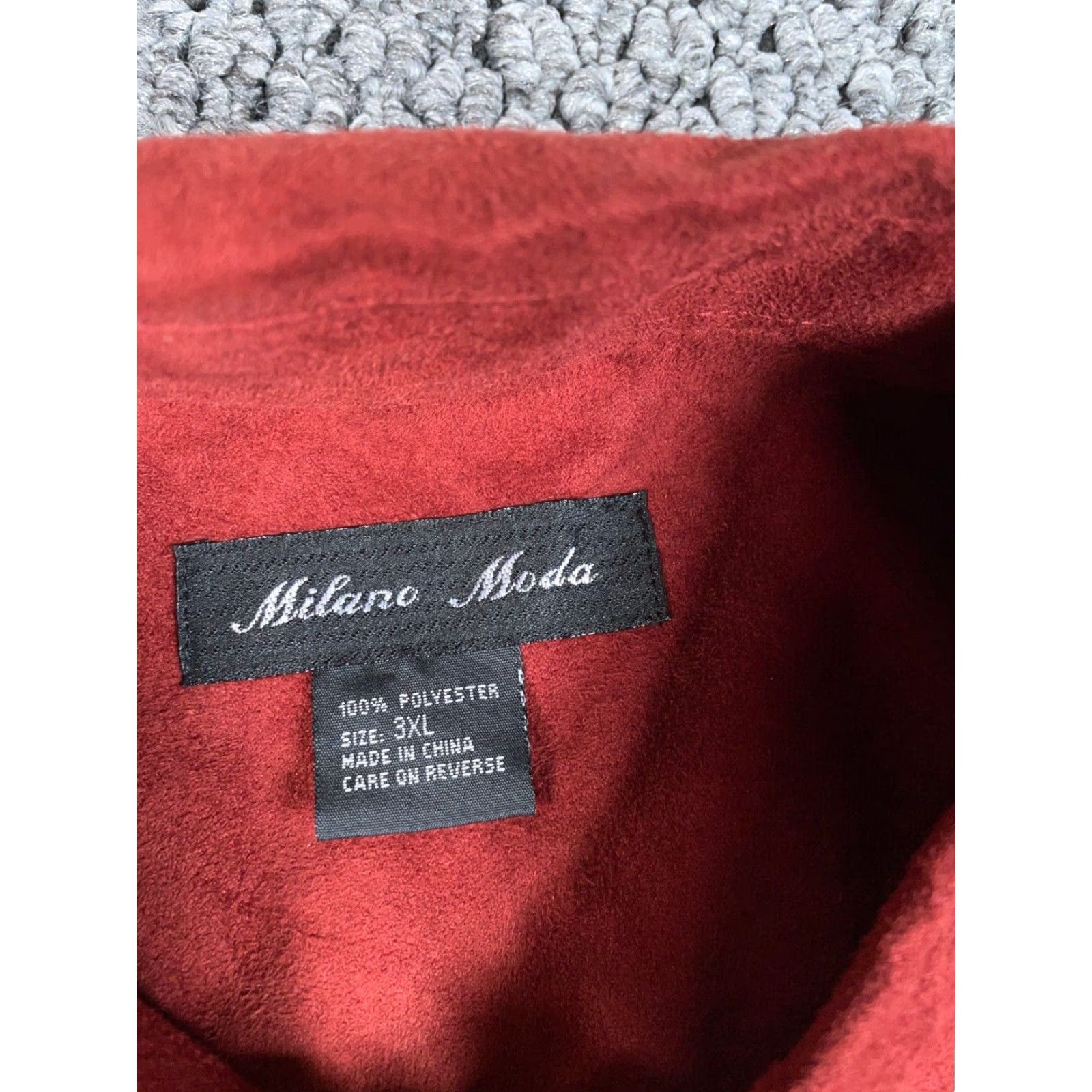 Vintage VTG Milano Moda Shirt Adult 3XL Dark Red Striped Pattern Long Sleeve Button-Up Collared Size US XXL / EU 58 / 5 - 4 Thumbnail