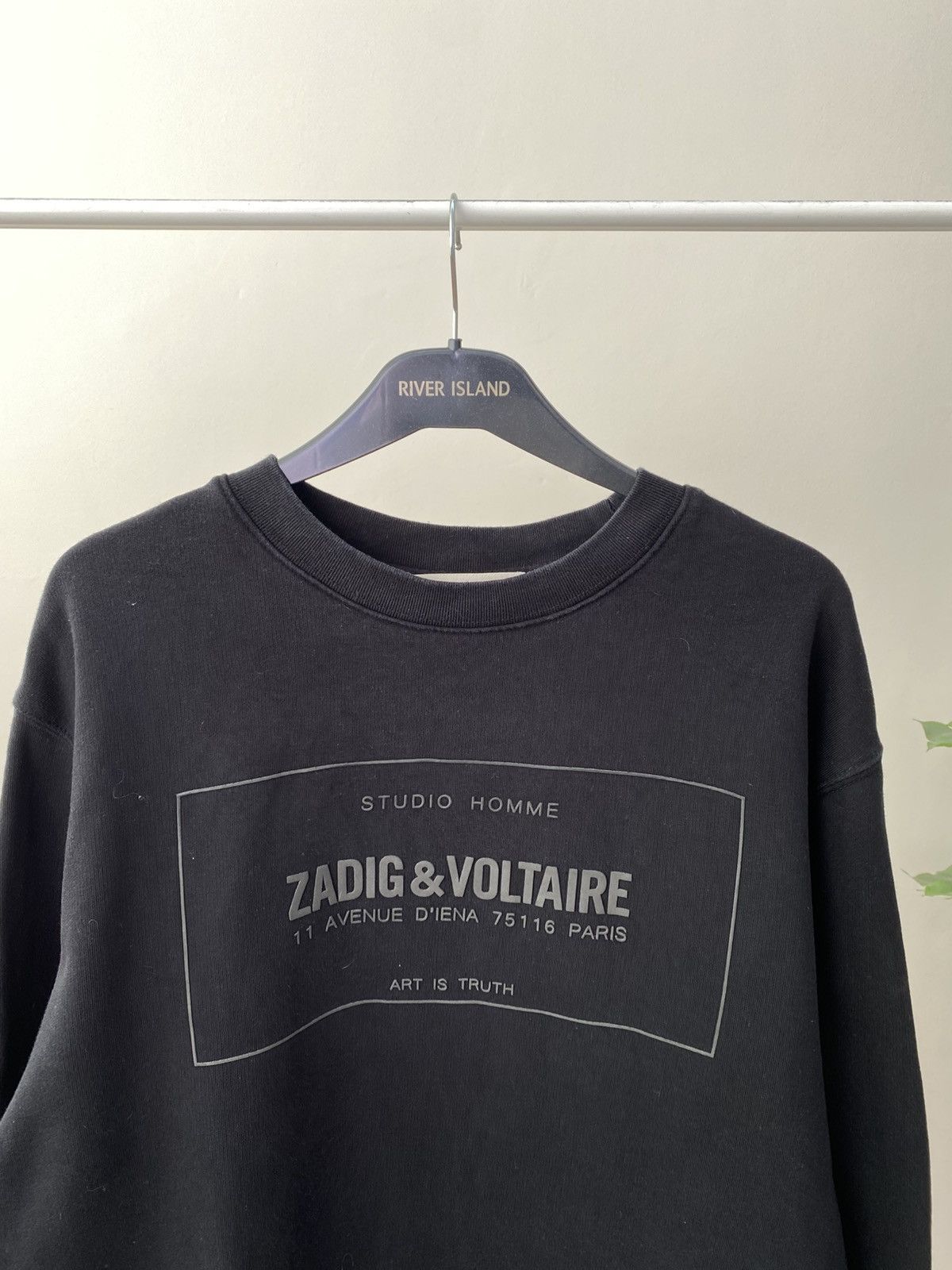 Zadig & Voltaire Vintage Zadig Voltaire Black Embroidered Sweatshirt Size US L / EU 52-54 / 3 - 3 Thumbnail