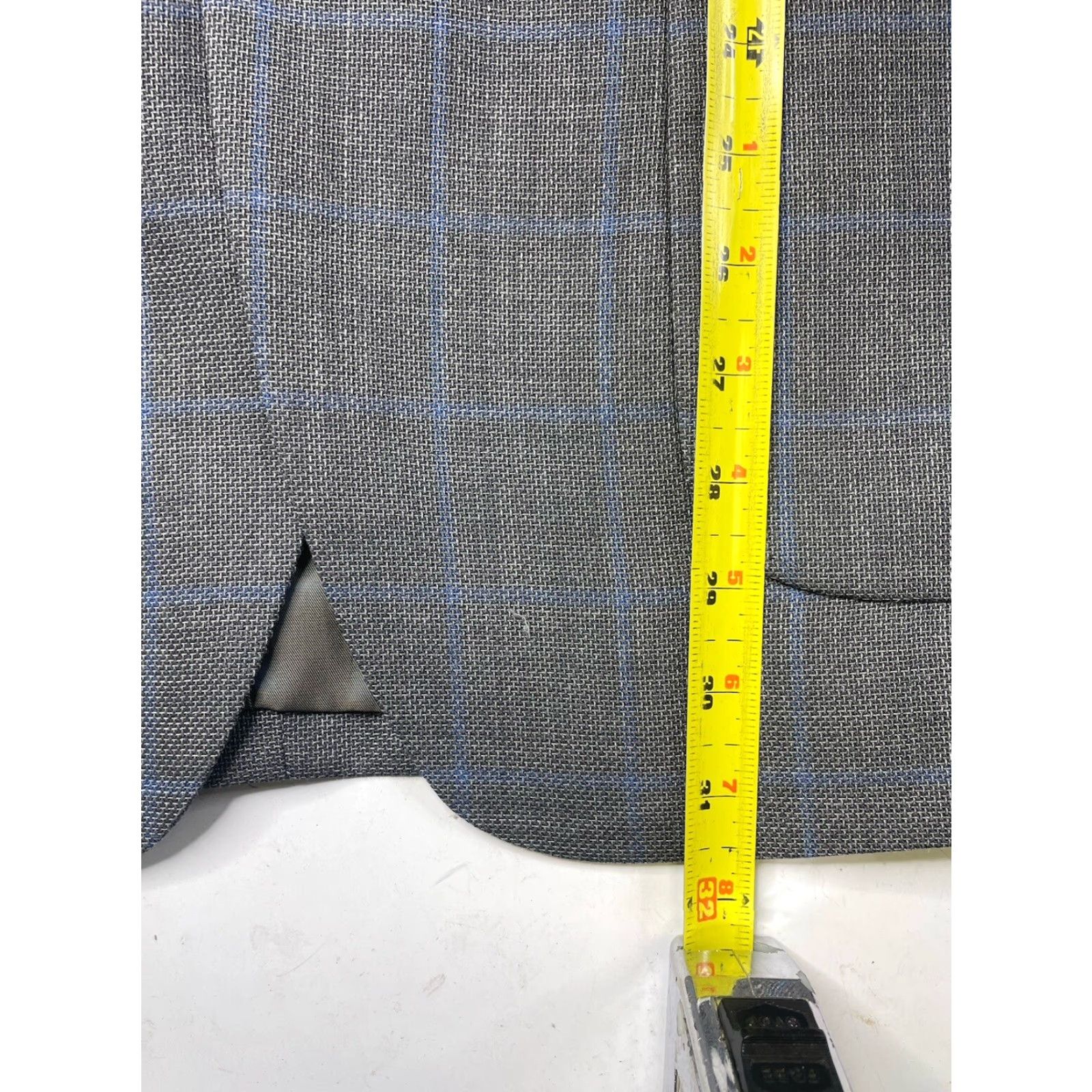 Jos. A. Bank NWT Jos A Bank Mens Silk Wool Blazer Jacket Sports Coat Gray Pane Size 40L Slim Size 40R - 6 Thumbnail