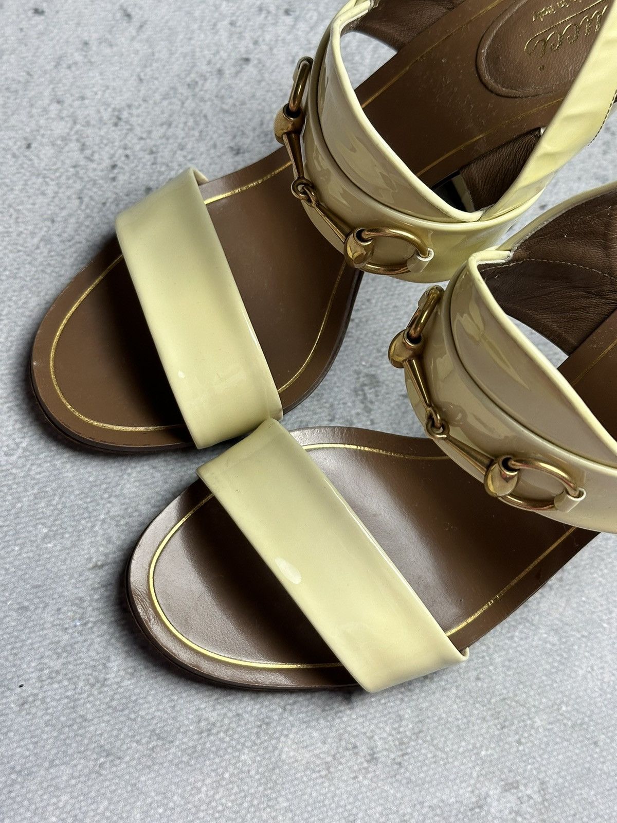 Gucci Gucci Leather Alyssa Horsebit Ankle Strap Sandals y2k Rare Size US 9 / IT 39 - 16 Thumbnail
