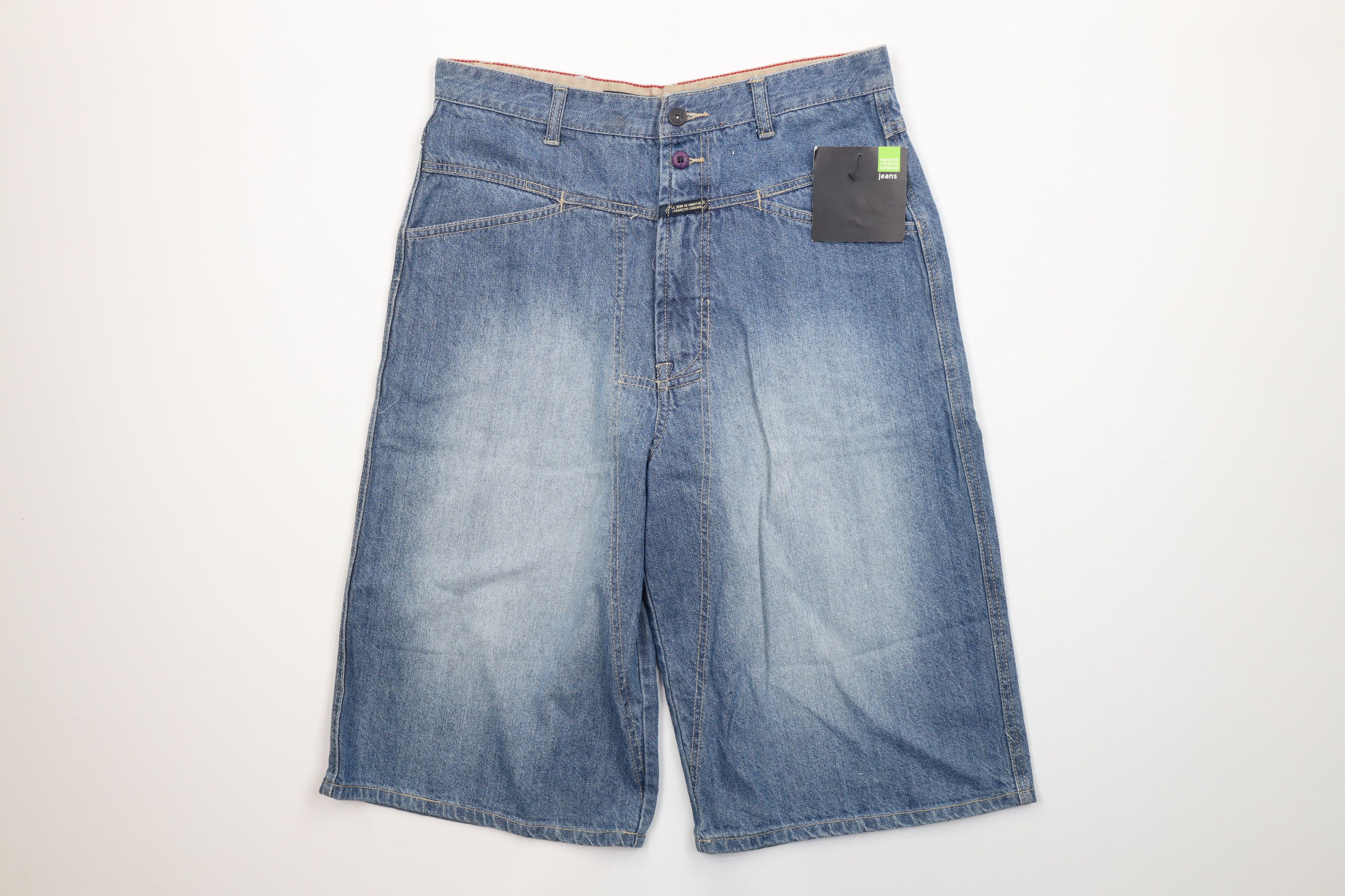 Marithe + Francois Girbaud × Vintage Deadstock Vintage Marithe Francois Girbaud Denim Jean Shorts Size US 31 - 1 Thumbnail