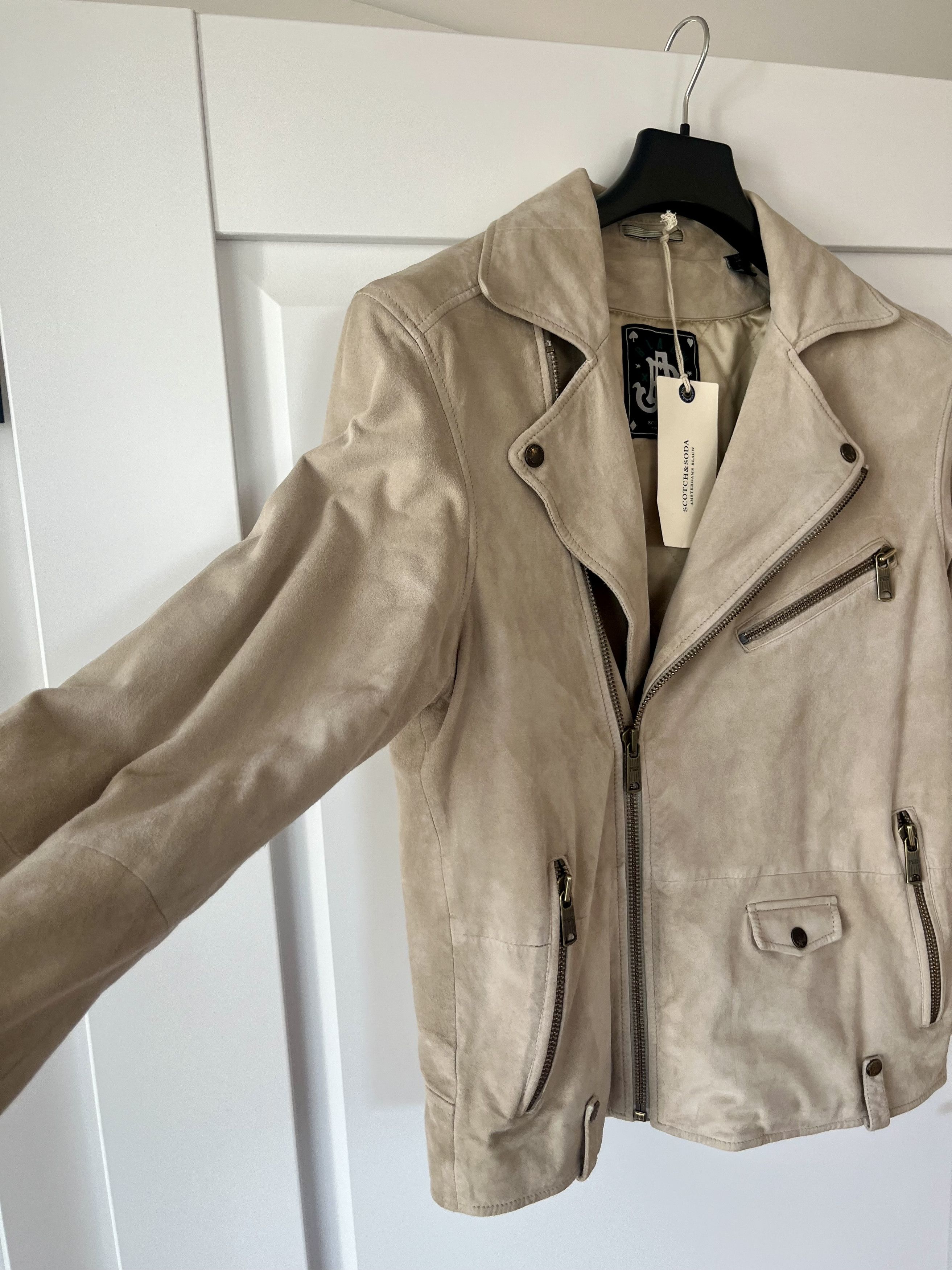 Scotch & Soda Scotch & Soda Amsterdam Blauw Suede Biker Jacket Size M Size US M / EU 48-50 / 2 - 3 Thumbnail