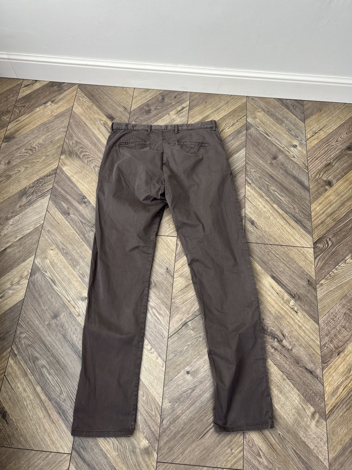 Z Zegna Vintage Z Zegna Men’s Brown Slim Fit Chino Pants Size US 32 / EU 48 - 10 Thumbnail
