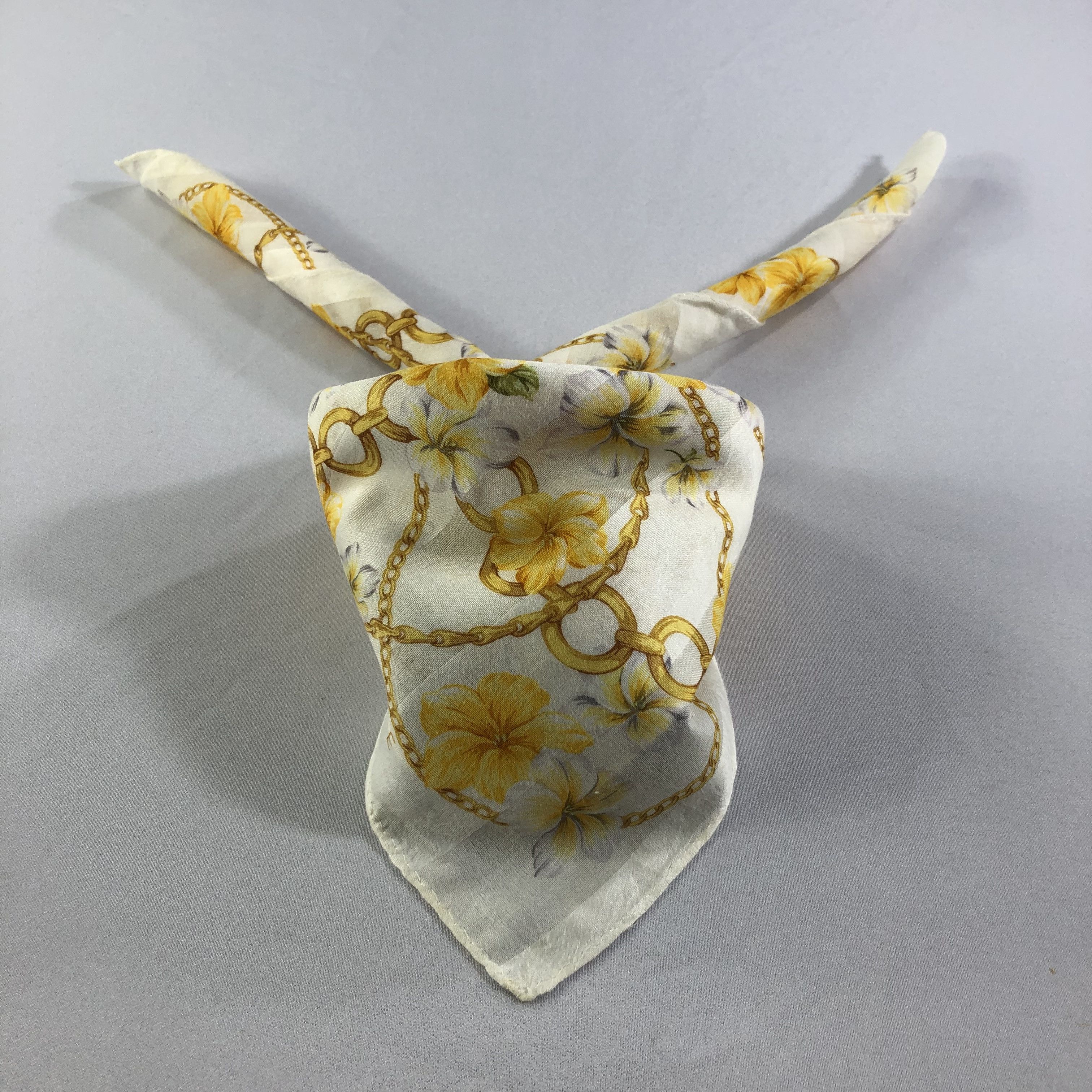 Celine × Vintage Celine Gold Chains Handkerchief Neckerchief Bandana H1981 Size ONE SIZE - 2 Thumbnail