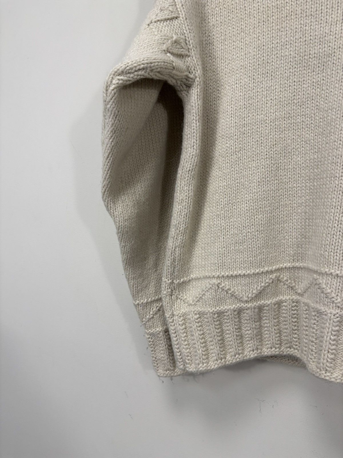 Uniqlo Uniqlo x JW Anderson Women’s Mock Neck Cream Knit Sweater Size XS / US 0-2 / IT 36-38 - 15 Thumbnail