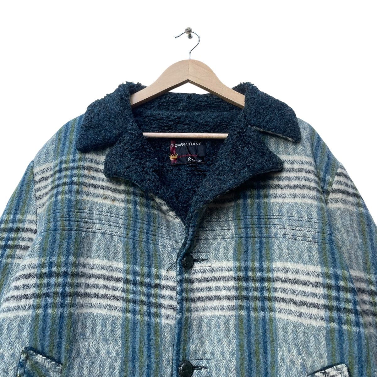 JCPenney × Vintage 💥Vintage TownCraft JC Penney Checked Shearling Blanket Warm Size US L / EU 52-54 / 3 - 3 Thumbnail