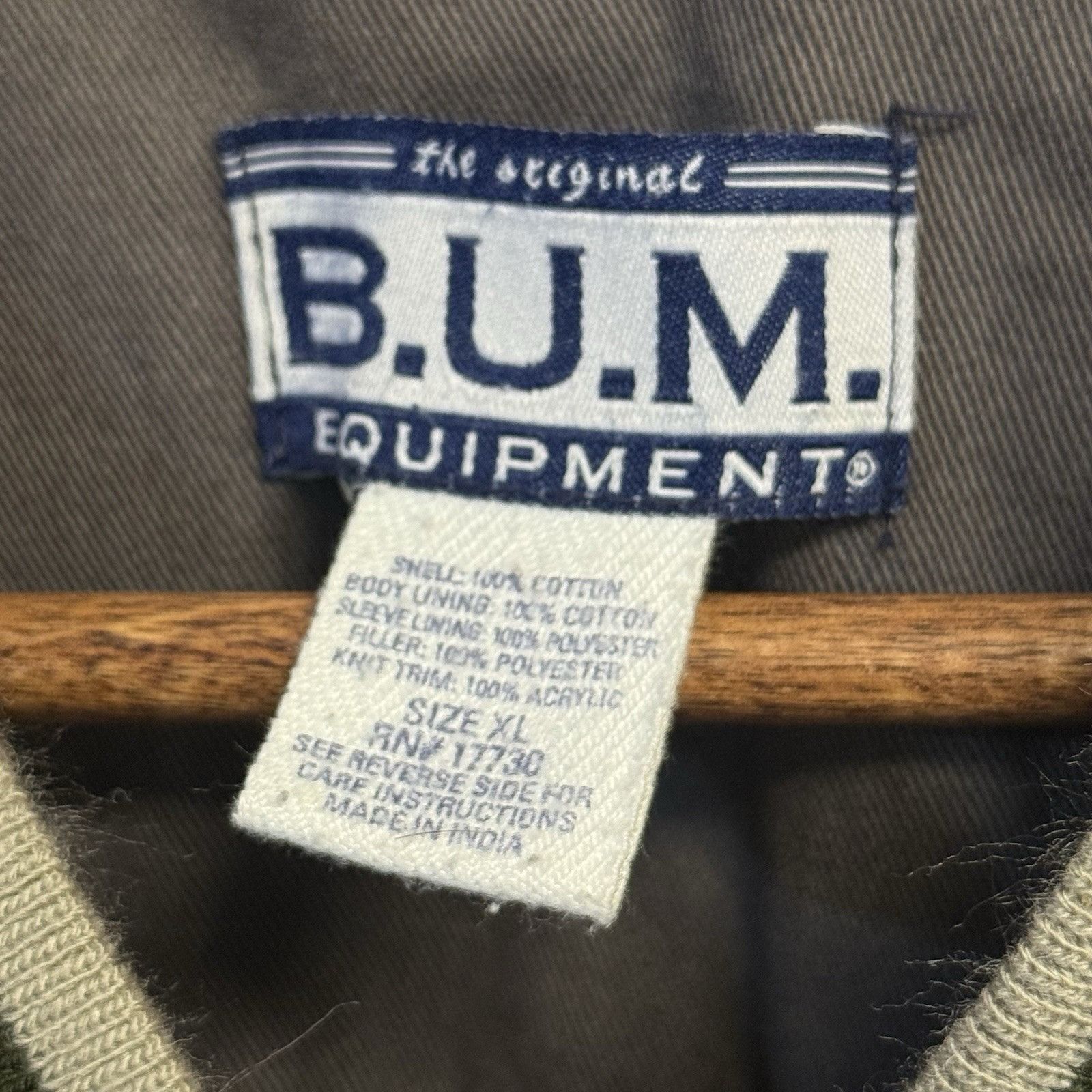 B.U.M Equipment Vintage BUM Equipment Bomber Jacket Mens XL Snap Gray Canvas Size US XL / EU 56 / 4 - 4 Thumbnail