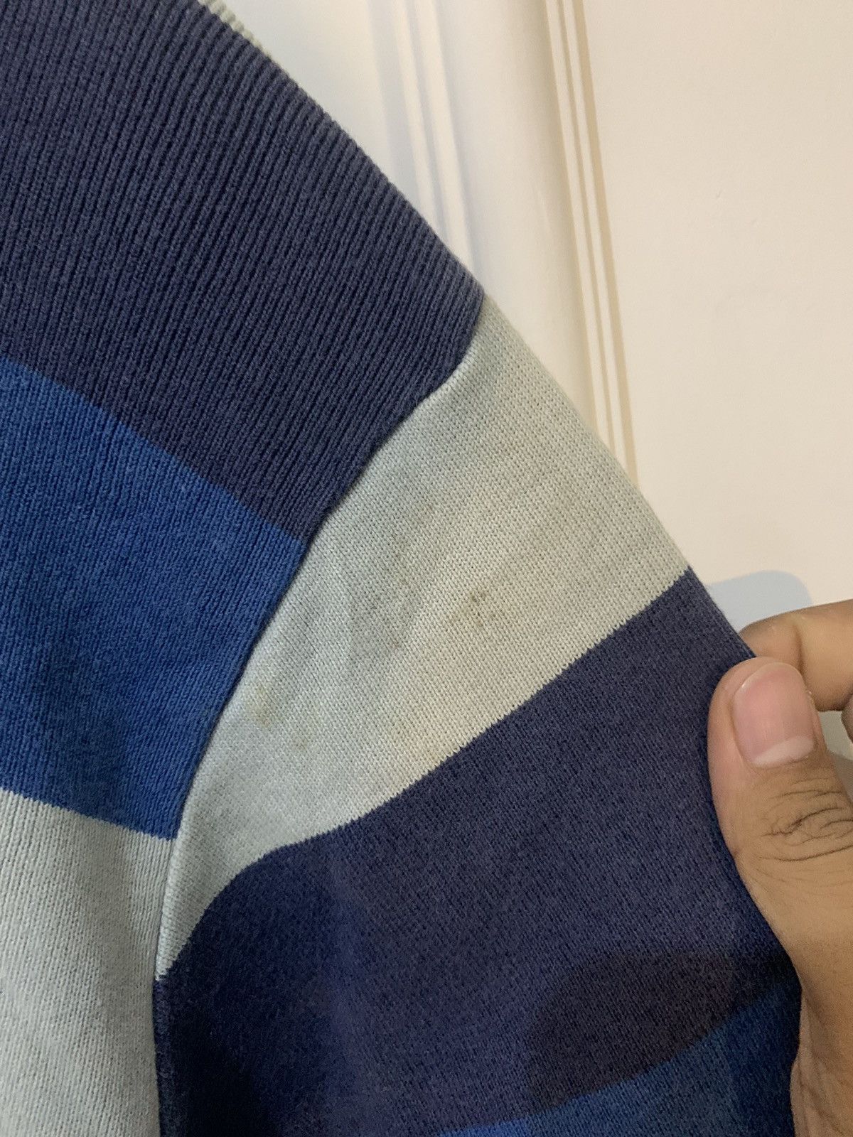 Hai Sporting Gear × Issey Miyake × Vintage 90s Hai Sporting gear Long Sleeve striped by Issey miyake Size US M / EU 48-50 / 2 - 9 Thumbnail