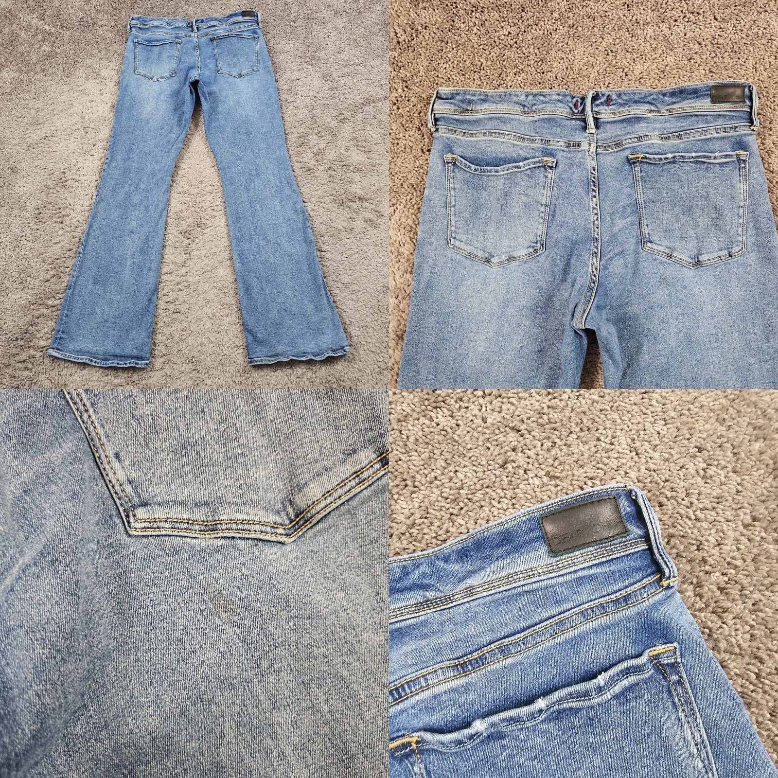 Vintage DEAR JOHN Jeans Women 32 Bootcut Mid Rise Stretch Light Wash Blue 33x32 Size 33" - 8 Thumbnail