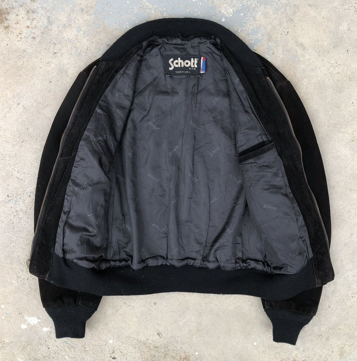 Schott Vintage SCHOTT NYC Suede Leather Bomber Jacket USA 🇺🇸 Size US M / EU 48-50 / 2 - 9 Thumbnail
