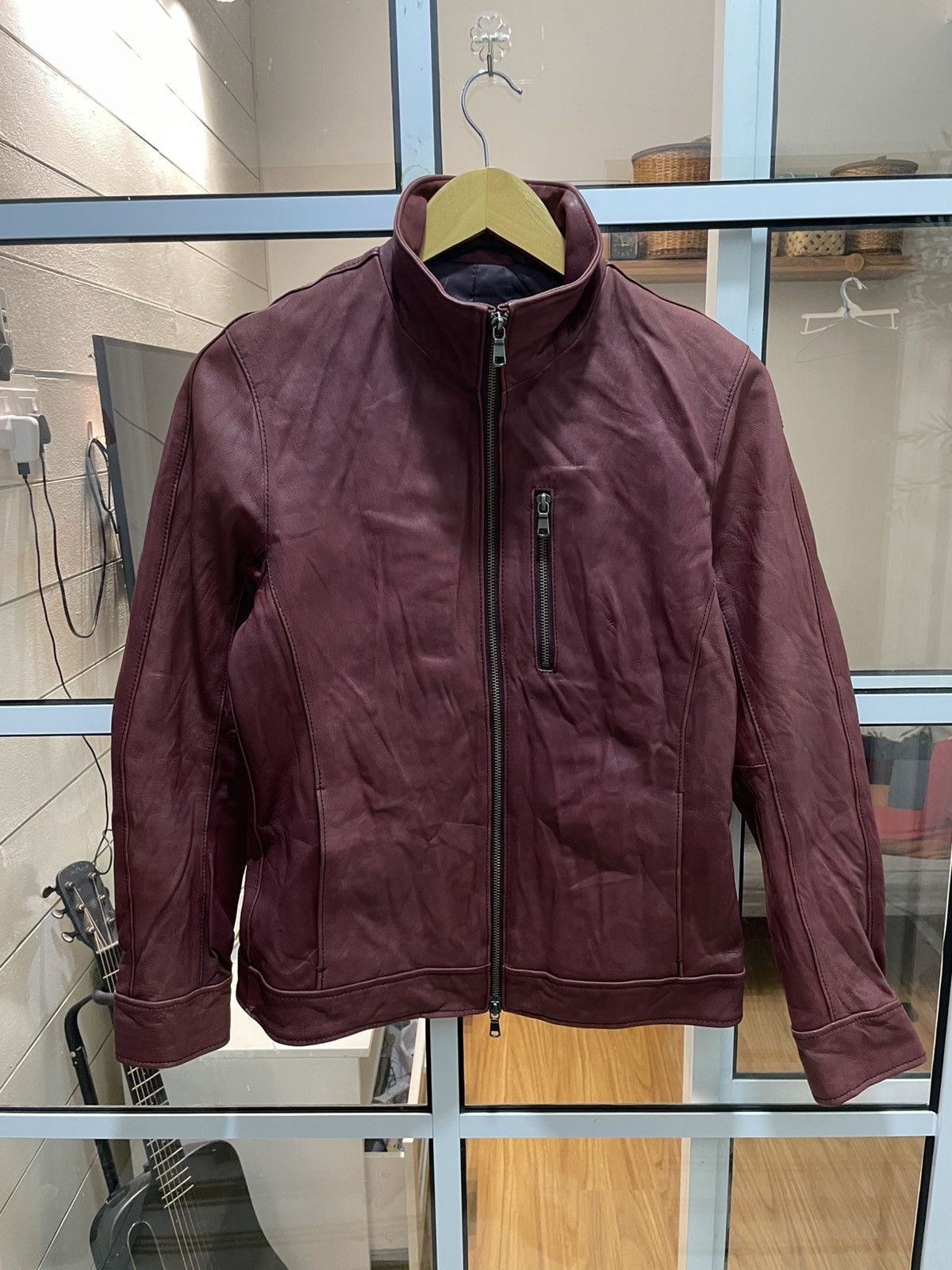 Tete Homme Tete Homme Japan Minimal Biker Leather Jacket (Goat Skin) Size US M / EU 48-50 / 2 - 23 Thumbnail