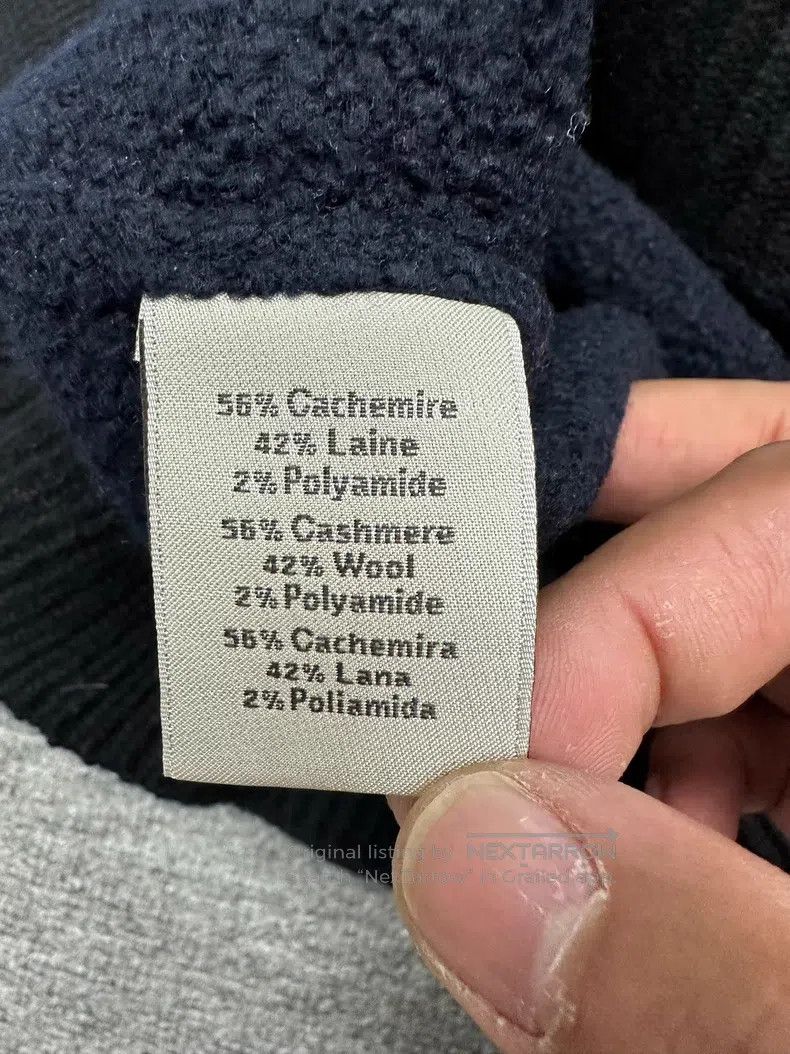 Hermes Hermes Black and blue cashmere sweater, cashmere Size US XS / EU 42 / 0 - 3 Thumbnail