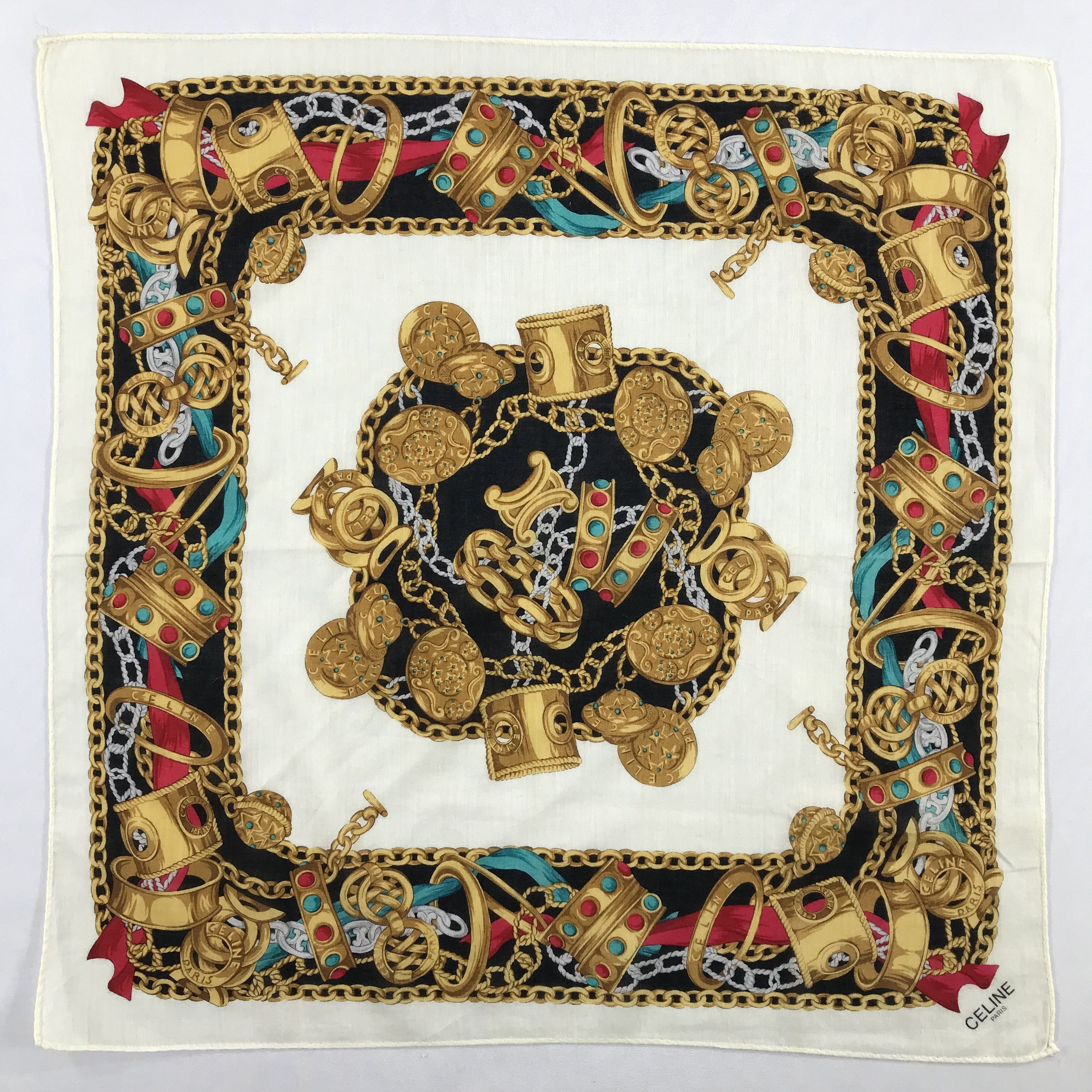 Celine × Vintage Celine Bandana / Handkerchief / Neckerchief - S2123 Size ONE SIZE - 1 Thumbnail