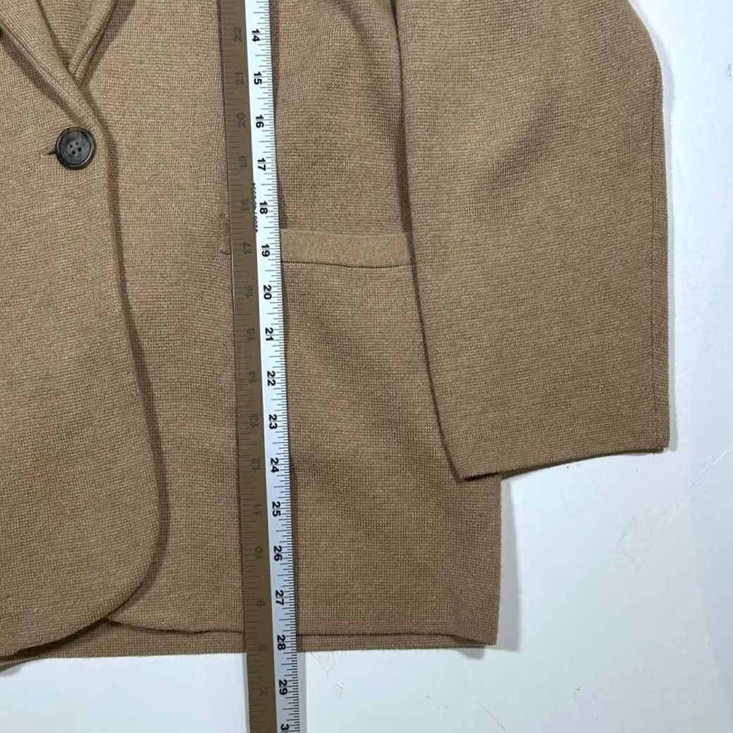 Vintage J Crew Coatigan Camel Wool Blend Knit Blazer Single Button Cardigan Sm Women's S Brown Overcoat Jacket Size S / US 4 / IT 40 - 7 Thumbnail