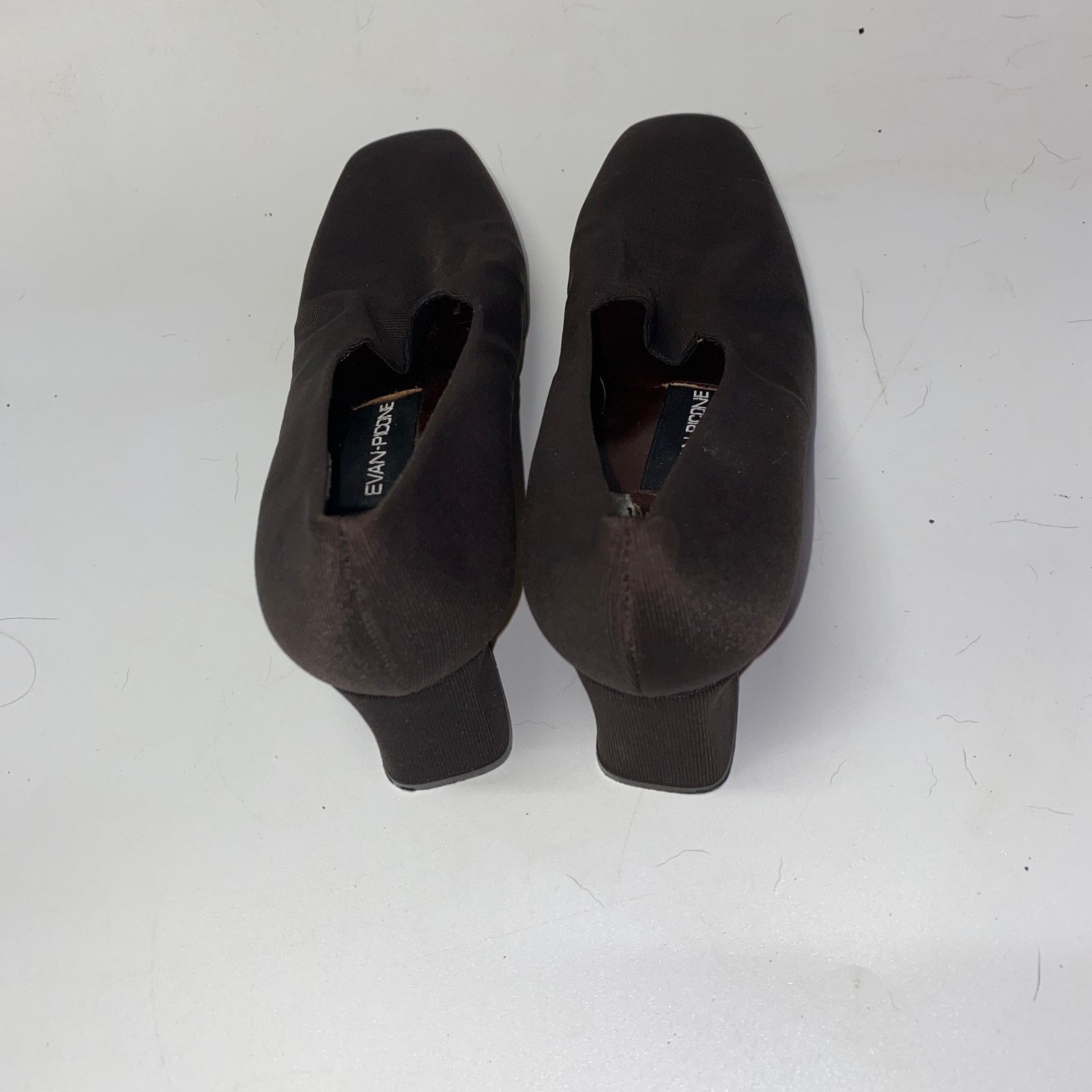 Evan Picone Evan Picone Brown Stretch Slip-On Square Toe Block Heels 5.5 Size US 5.5 / IT 35.5 - 4 Thumbnail