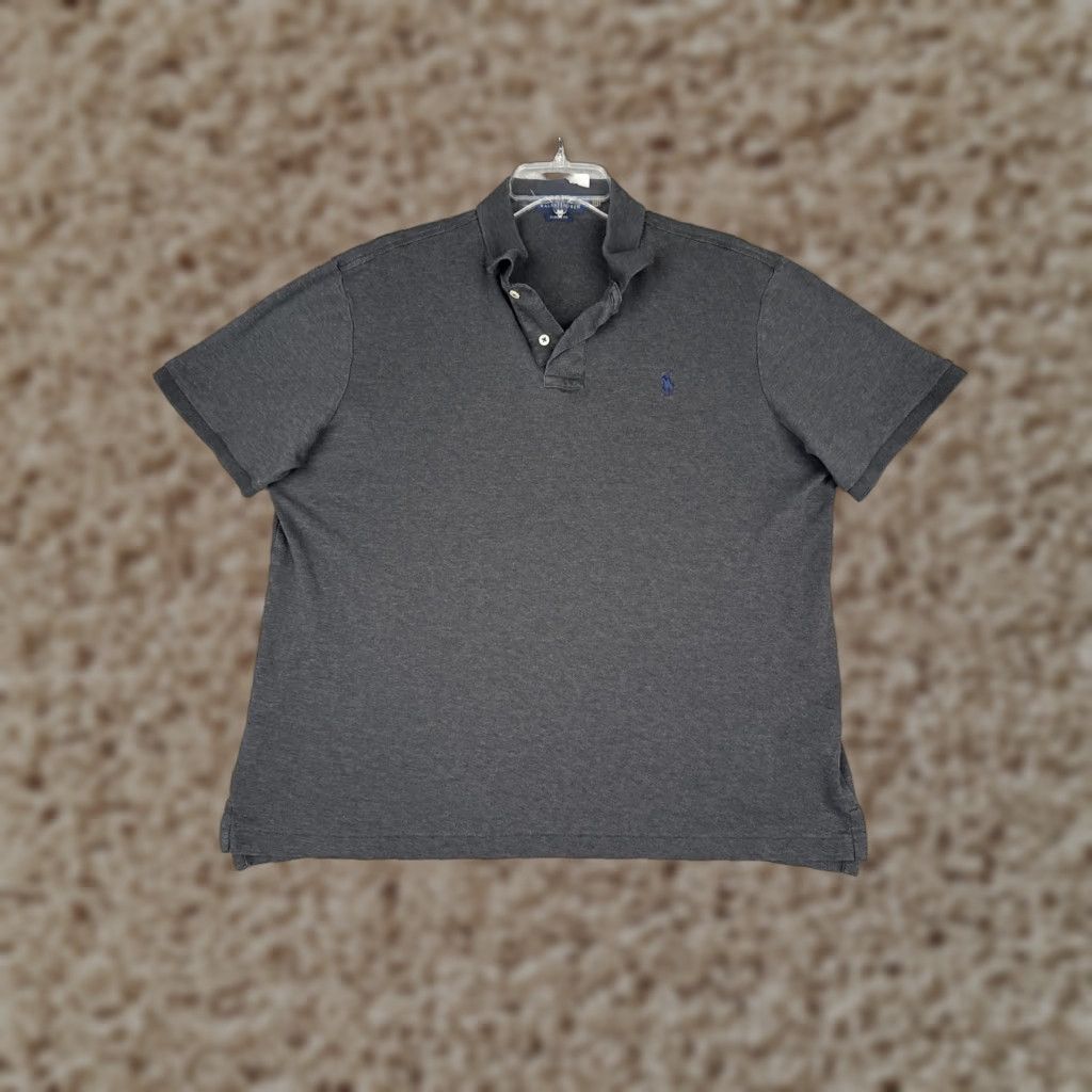 Polo Ralph Lauren Polo Ralph Lauren Polo Shirt Mens Large Gray Classic Fit Cotton Logo Casual Top Size US L / EU 52-54 / 3 - 1 Thumbnail