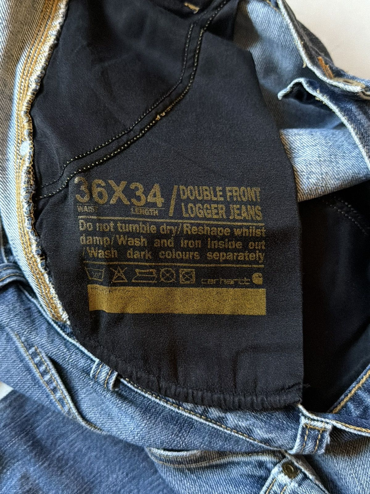 Carhartt Carhartt Double Knee Front Logger Jeans Carpenter Vintage Size US 36 / EU 52 - 12 Thumbnail