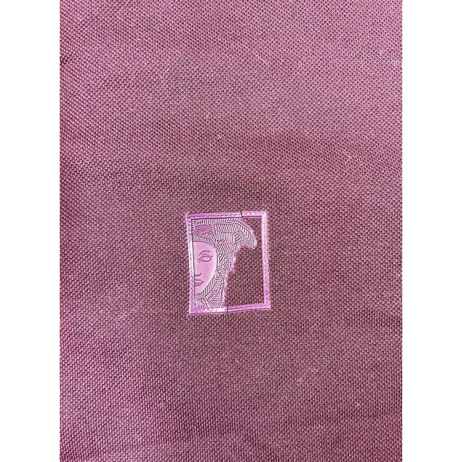 Vintage VERSACE Collection Polo Shirt Burgundy Mens M Medusa Logo Designer Polo Shirt V800051 Size US M / EU 48-50 / 2 - 4 Thumbnail