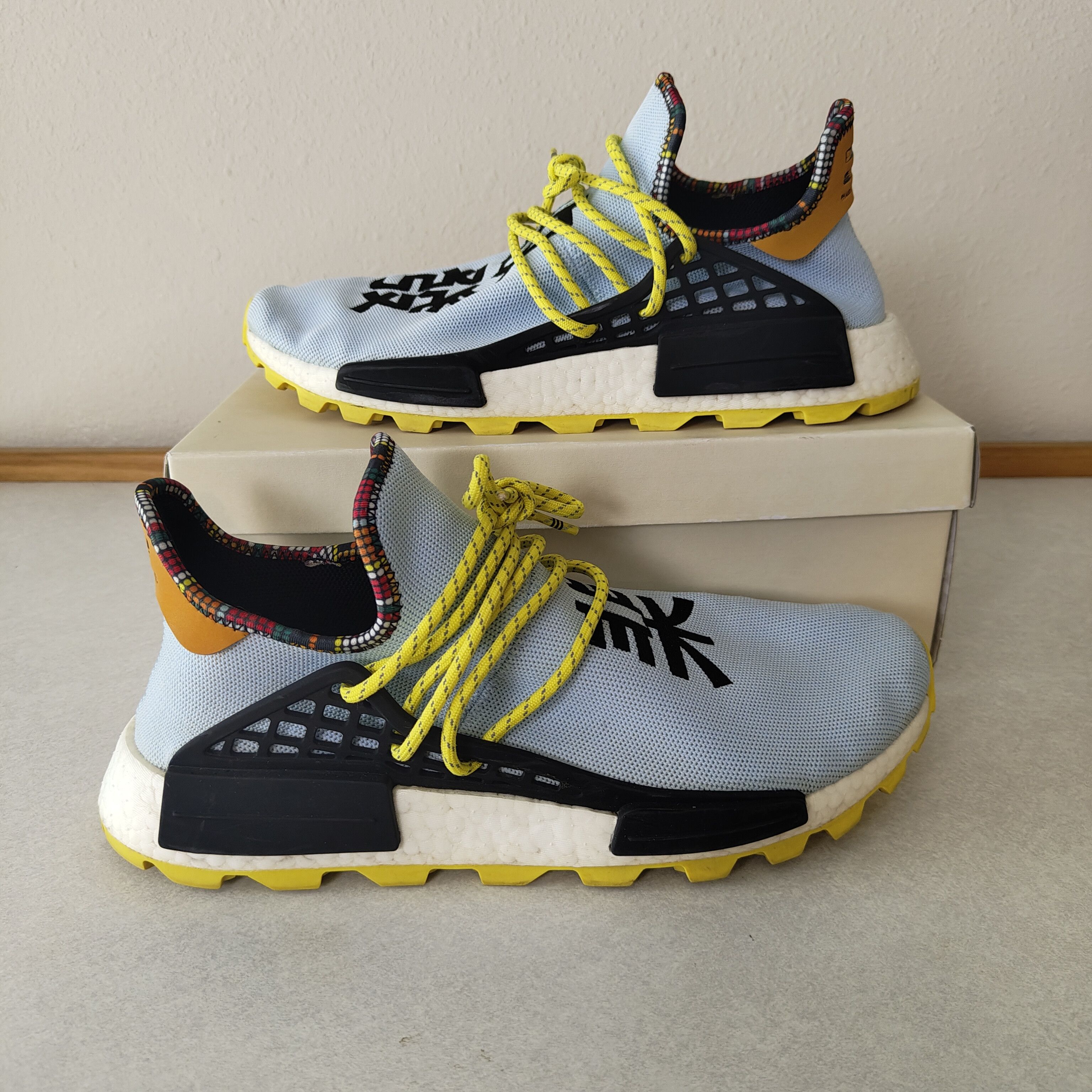 Adidas × Pharrell PW Solar HU NMD Men's Inspiration Pack Clear Sky EE7581 Size US 11.5 / EU 44-45 - 2 Thumbnail