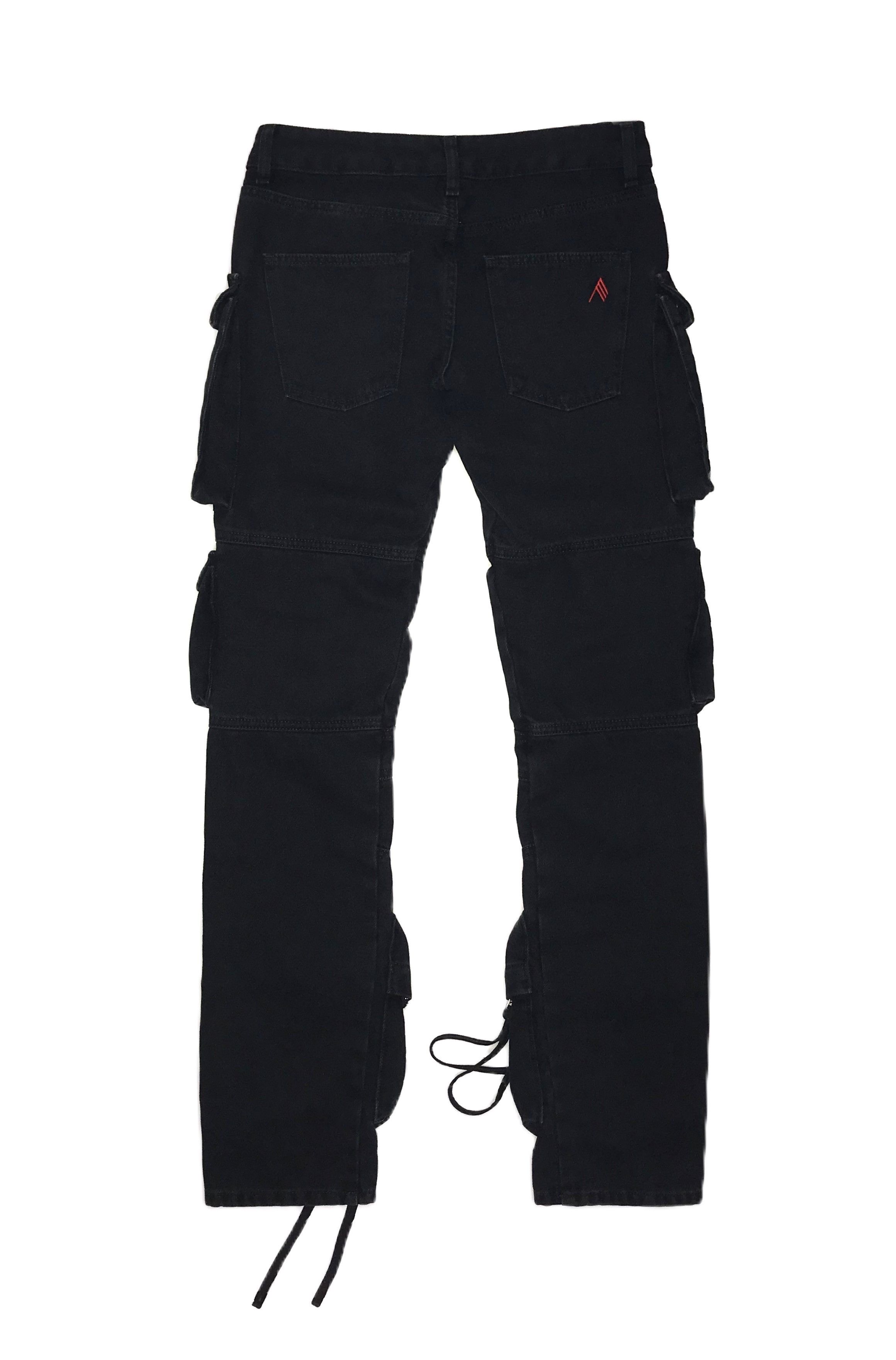 The Attico The Attico Womens Essie Jeans Cargo Black Size 25 Size 25" / US 0 / IT 36 - 2 Thumbnail