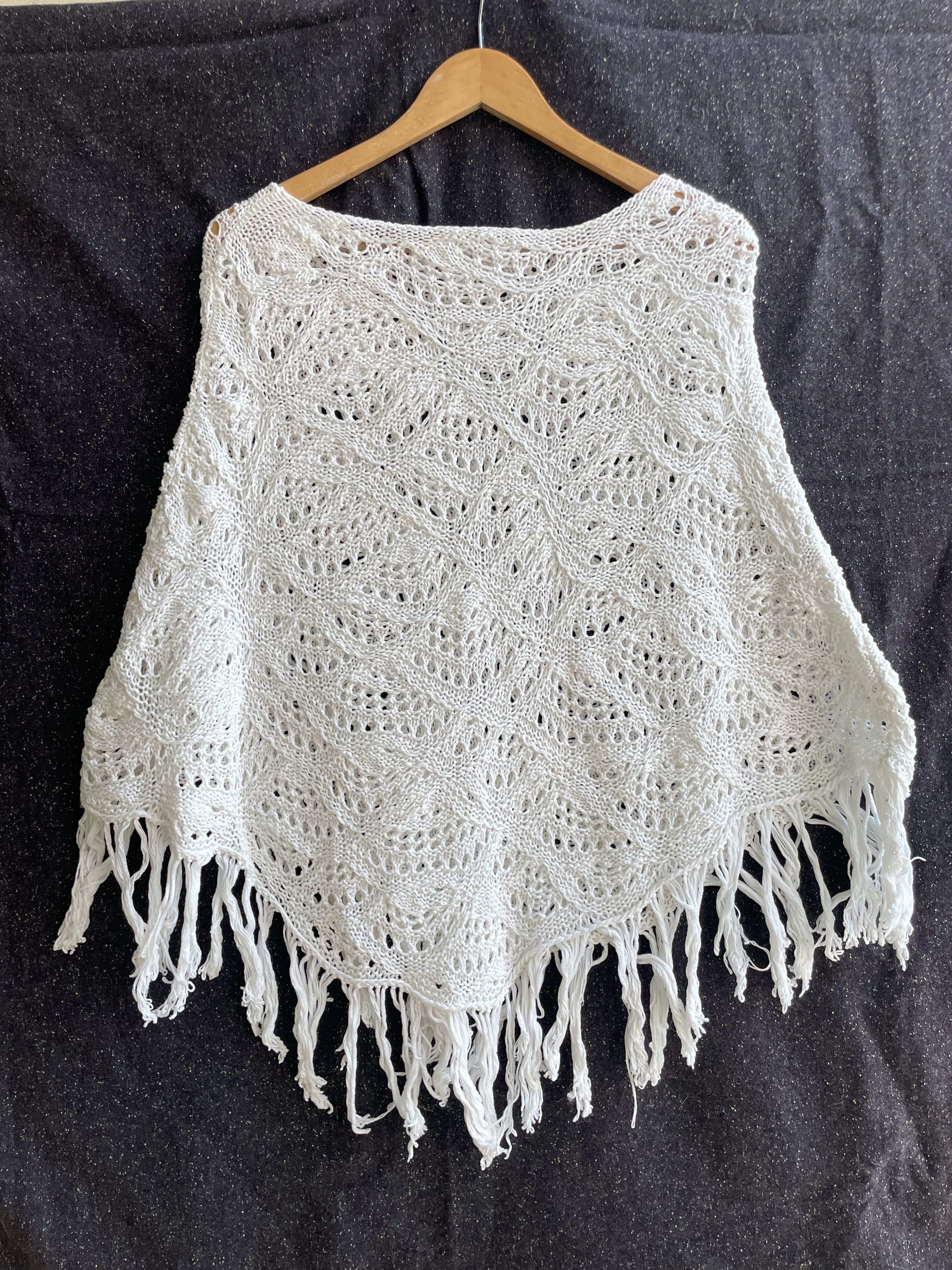 Fabiana Filippi Fabiana Filippi Cotton Crochet Fringe Cape Sweater Size L Size L / US 10 / IT 46 - 2 Thumbnail