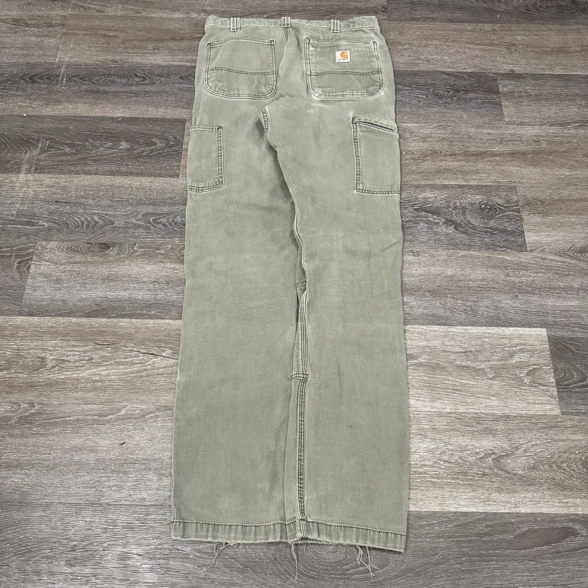 Carhartt × StraightFaded × Vintage Vintage Y2K Carhartt faded olive green double knee pants Size US 32 / EU 48 - 2 Thumbnail