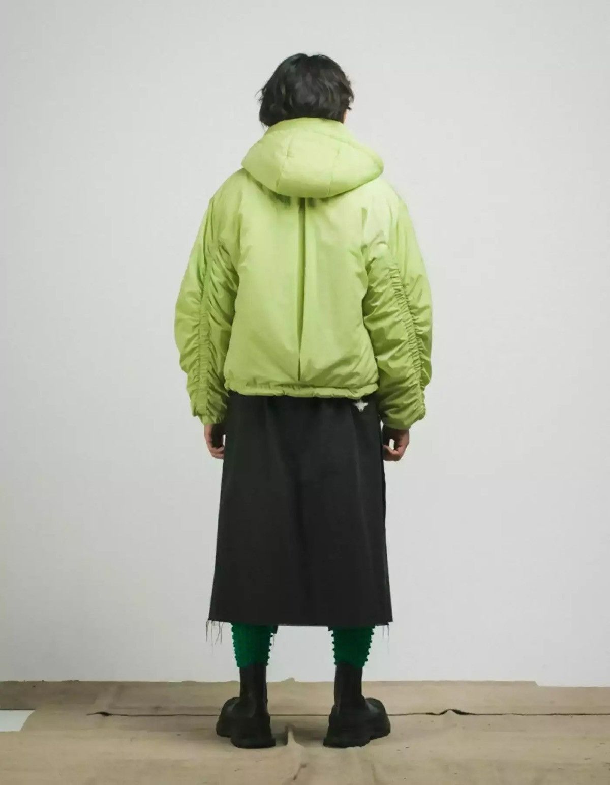 Japanese Brand !DS! AW22 Zsigmond Zeliz Acid Green Track Jacket Coat Size US L / EU 52-54 / 3 - 5 Thumbnail