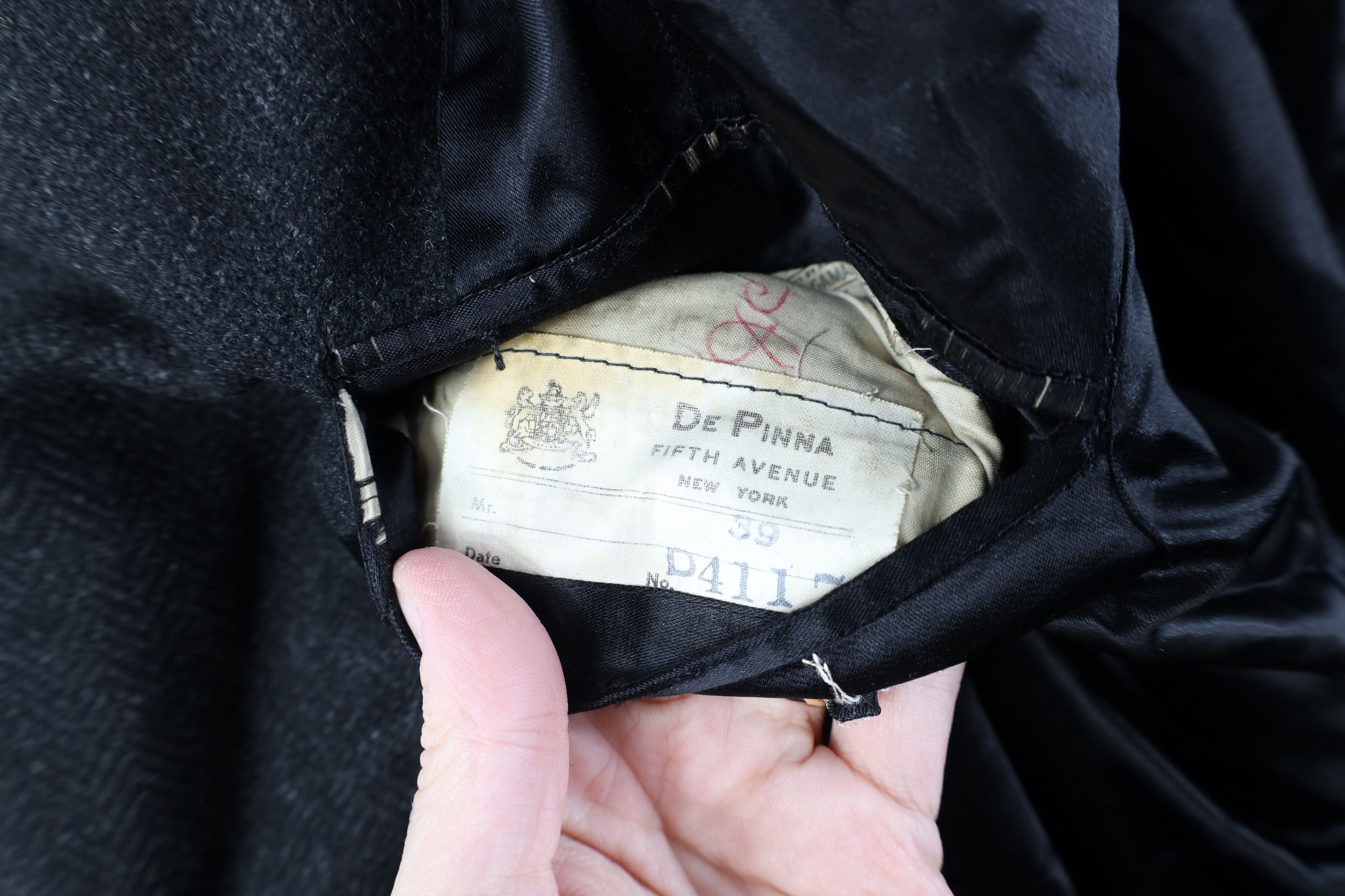 Vintage Vintage 20s 30s De Pinna Herringbone Overcoat Jacket USA Size US L / EU 52-54 / 3 - 11 Thumbnail