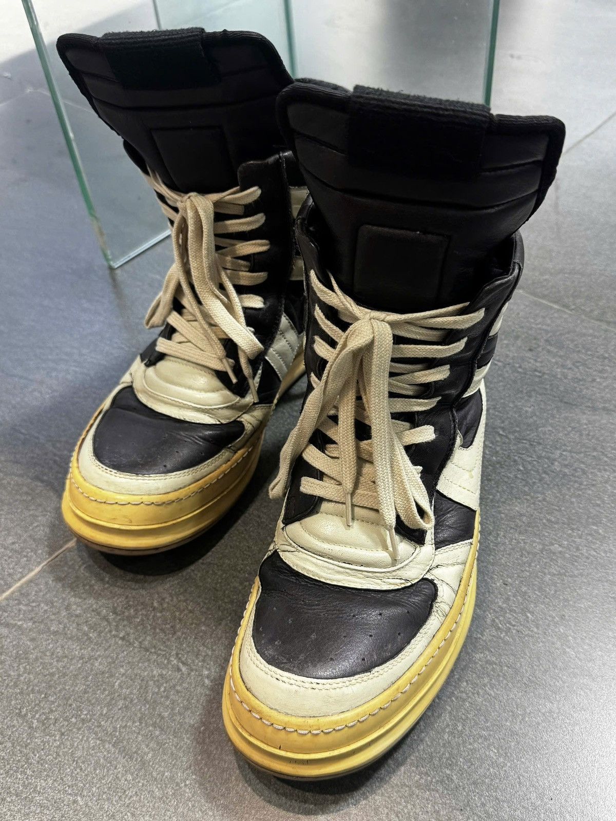 Rick Owens Rick Owens Leather Dunks in Black / White Size US 9 / EU 42 - 2 Thumbnail