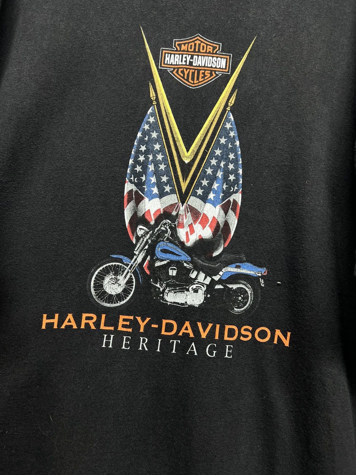 Harley Davidson × Vintage Vintage Y2k Crazy Harley Davidson Motorcycle T-Shirt 00’s Size US XXL / EU 58 / 5 - 5 Thumbnail