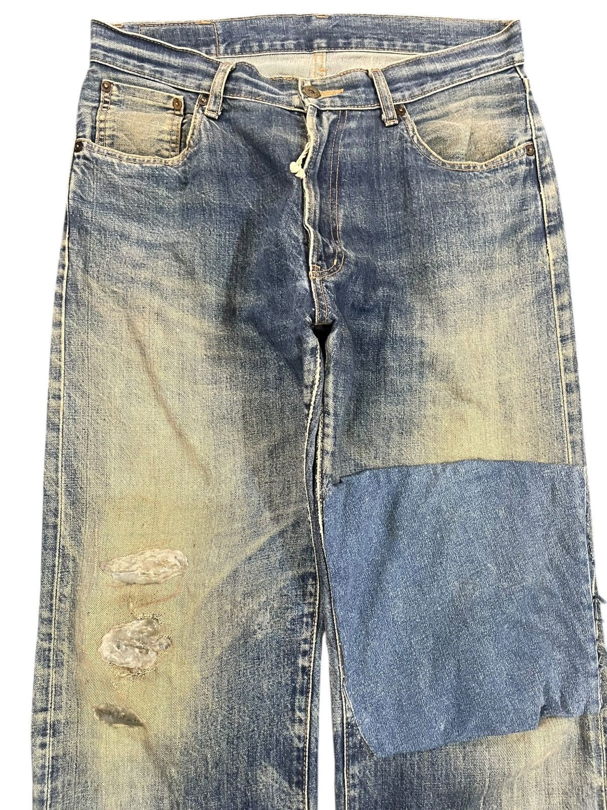 Japanese Brand × Le Grande Bleu (L.G.B.) × Warehouse Vintage Unique Clothing Warehouse Selvedge Mudwash Denim Size US 33 - 2 Thumbnail
