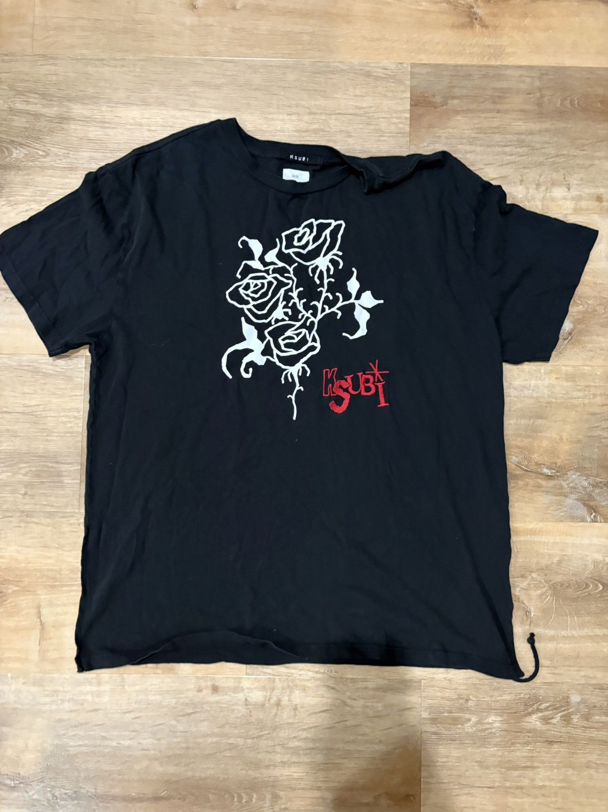 Ksubi Ksubi Embroided Rose Biggie Shirt Size US XL / EU 56 / 4 - 1 Thumbnail