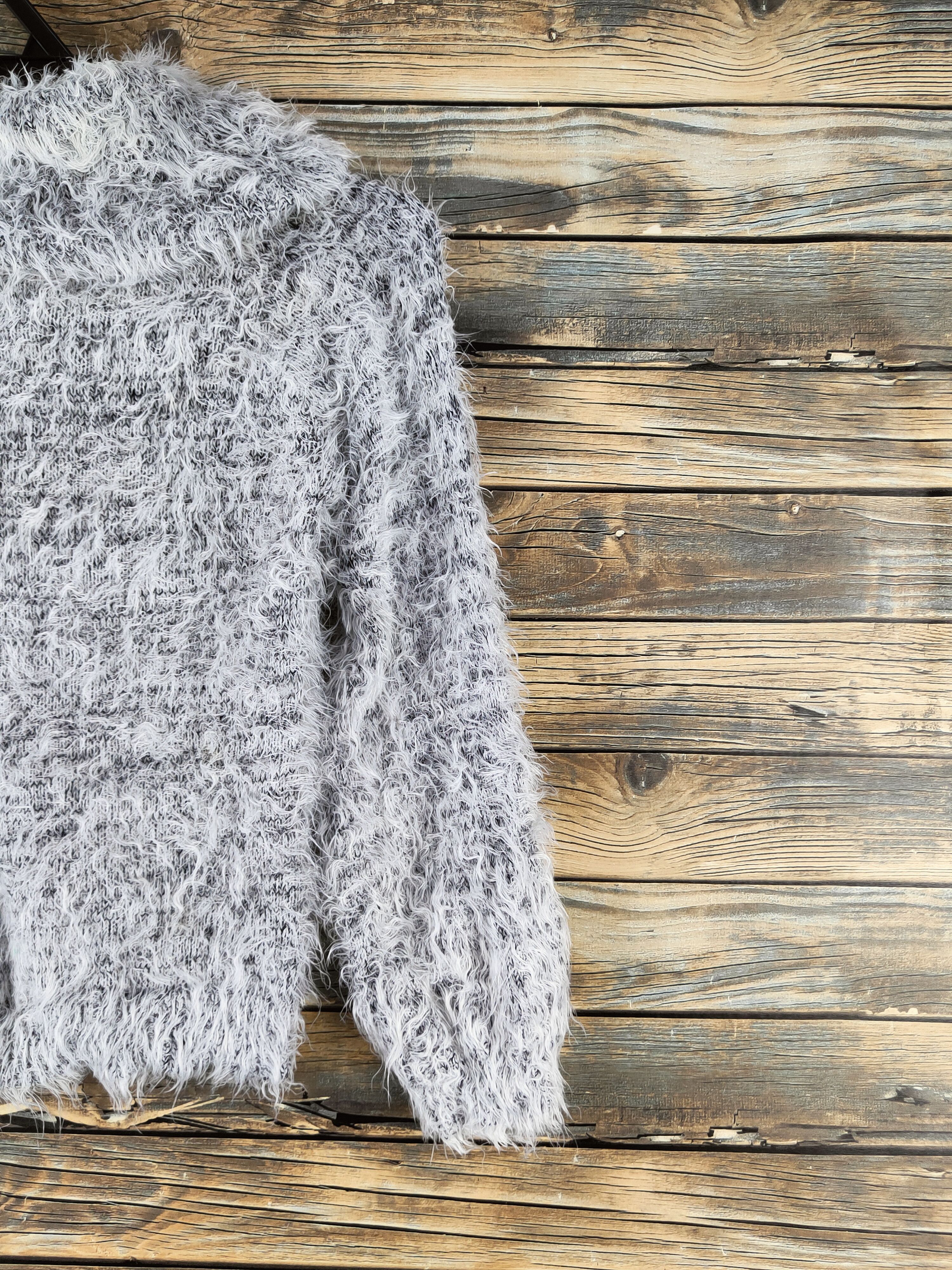 Japanese Brand DL Raf raf White shaggy Fur Mohair Knitwear #46-1009 Size M / US 6-8 / IT 42-44 - 9 Thumbnail