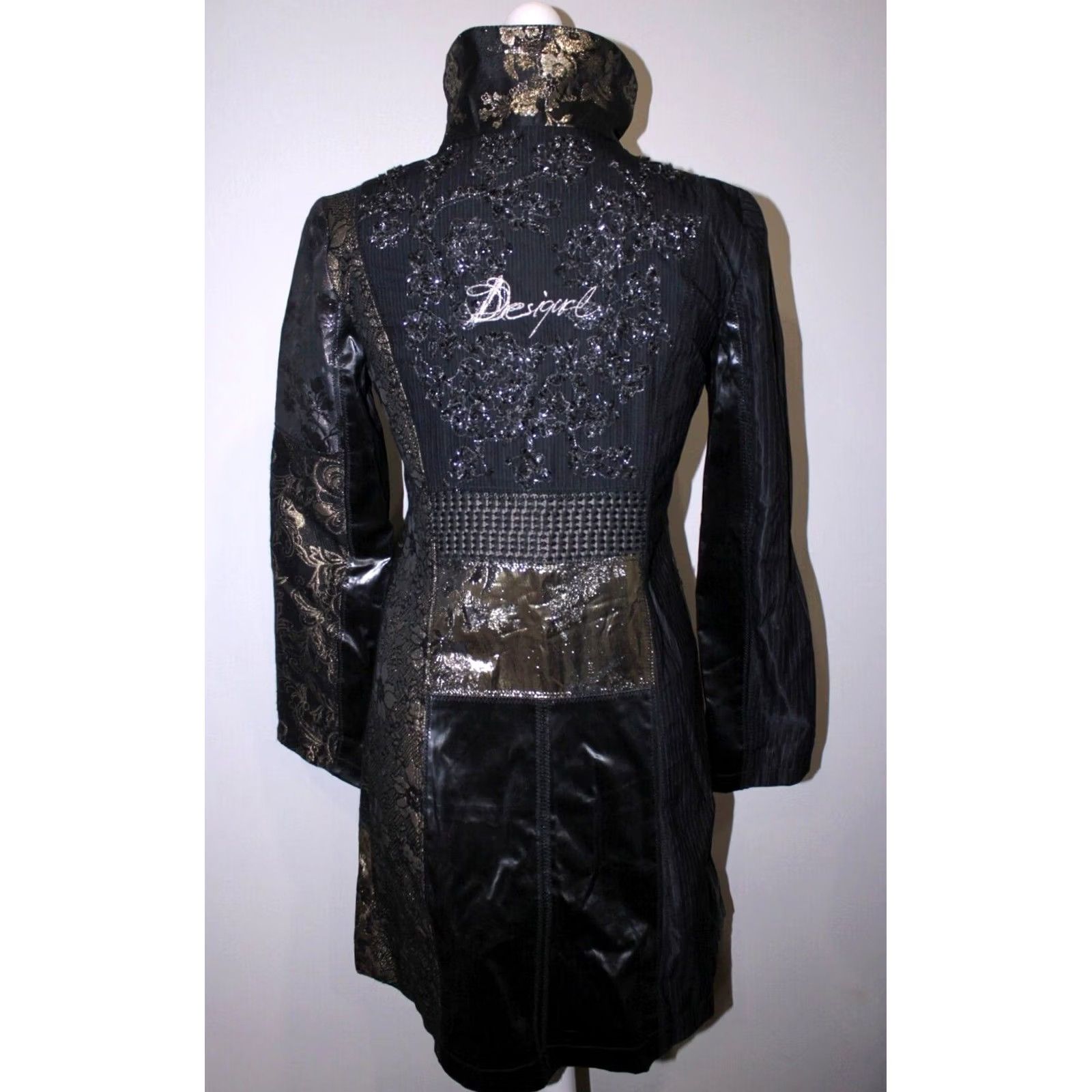 Desigual Desigual Coat Womens Size 38 Black Jacket Cardigan Coat Size XS / US 0-2 / IT 36-38 - 5 Thumbnail