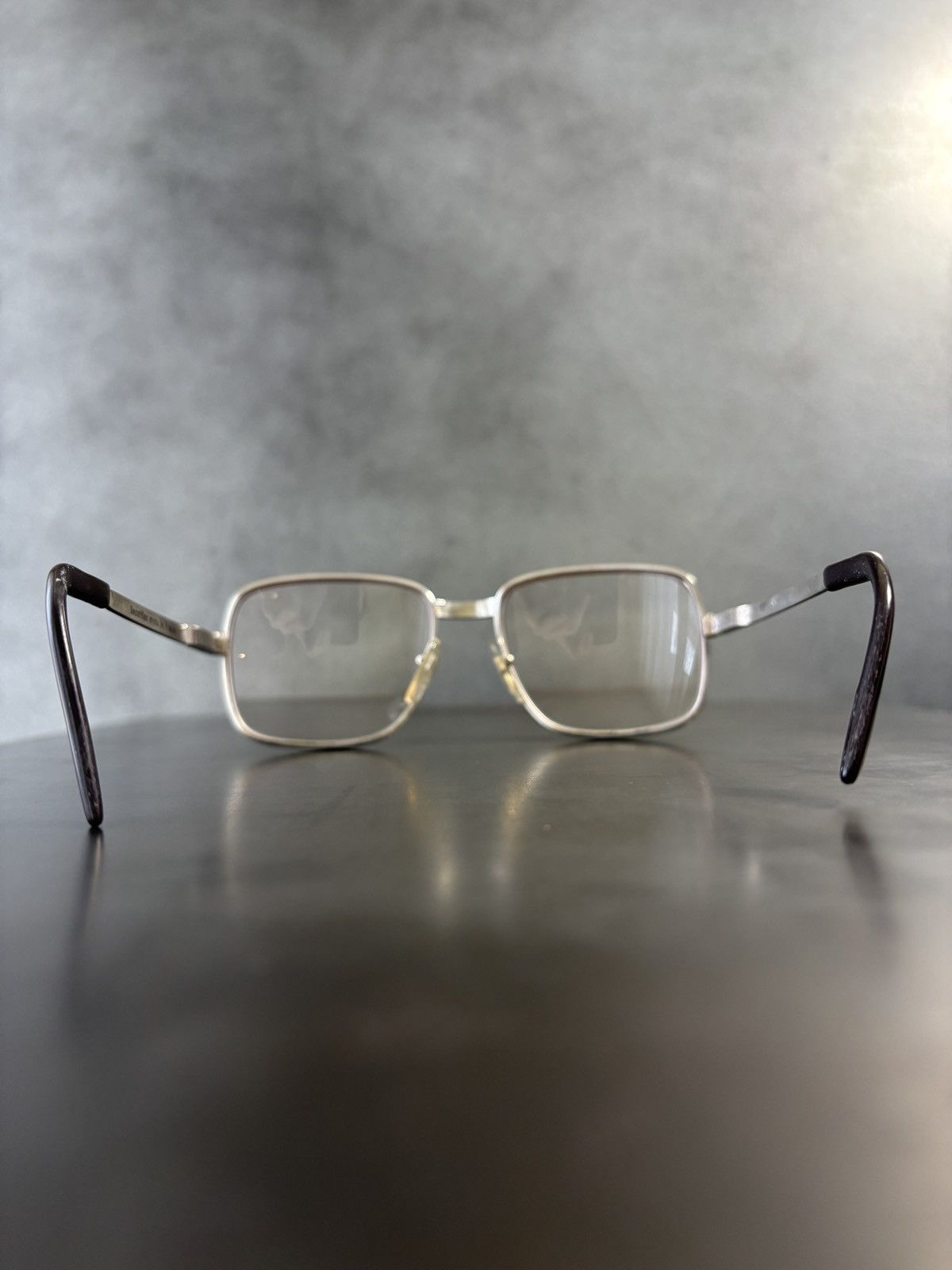Vintage 1980s Eyeglasses Made in France 70s Vintage Frames Metal 80s Size ONE SIZE - 8 Thumbnail